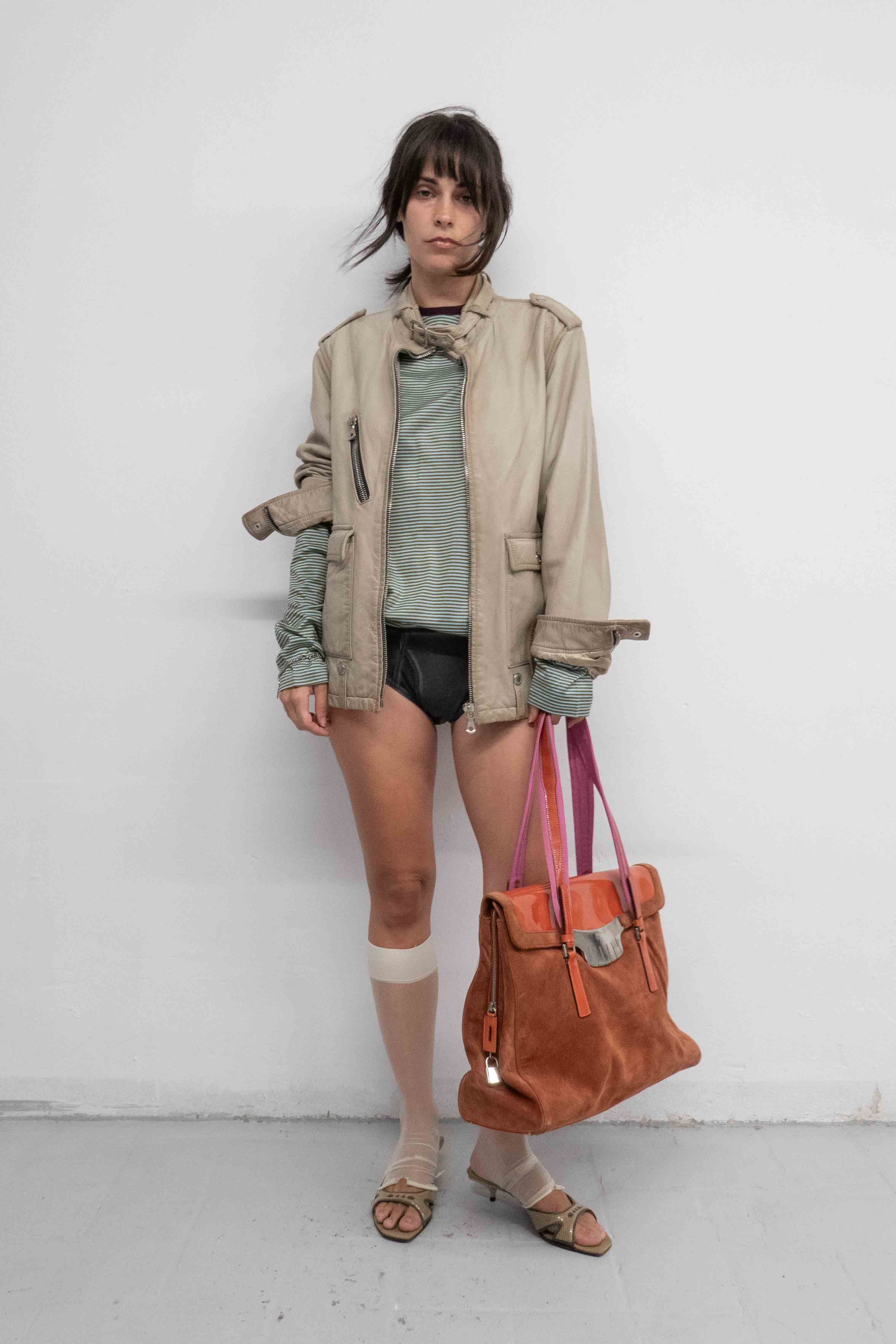 FW1999 SUEDE FRINGE SHOULDER BAG