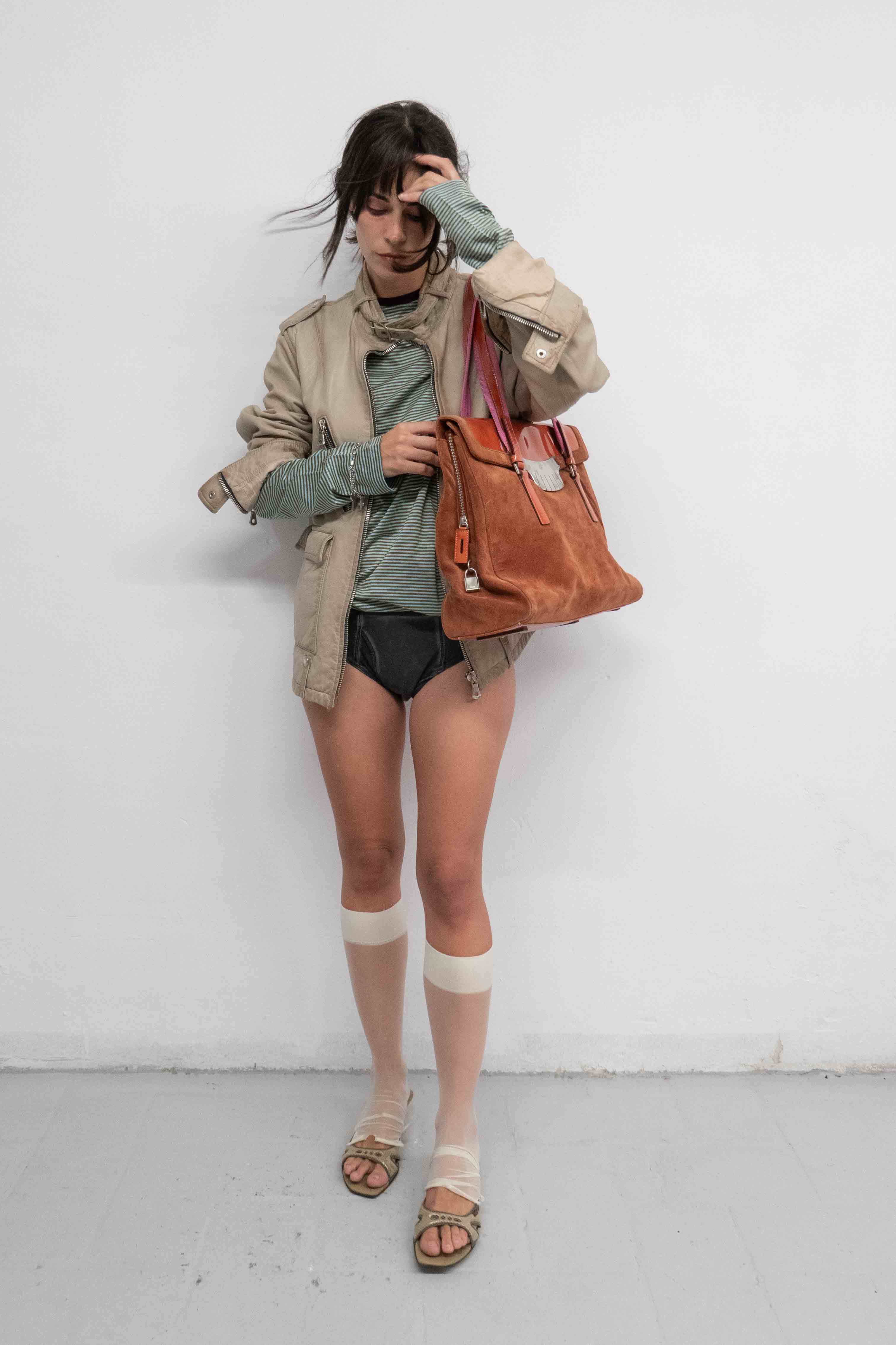 FW1999 SUEDE FRINGE SHOULDER BAG