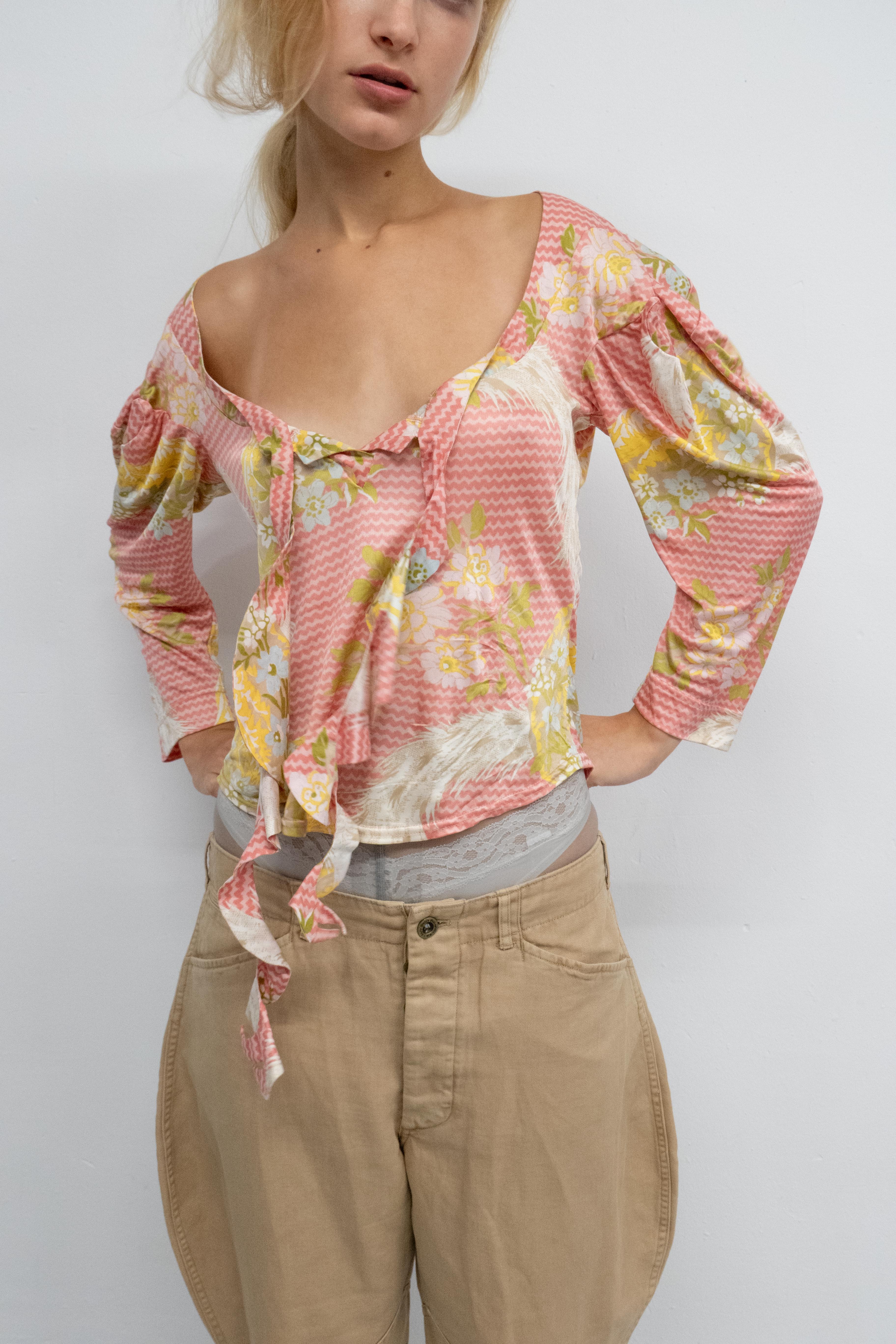 SS2001 GOLD LABEL FLORAL TOP