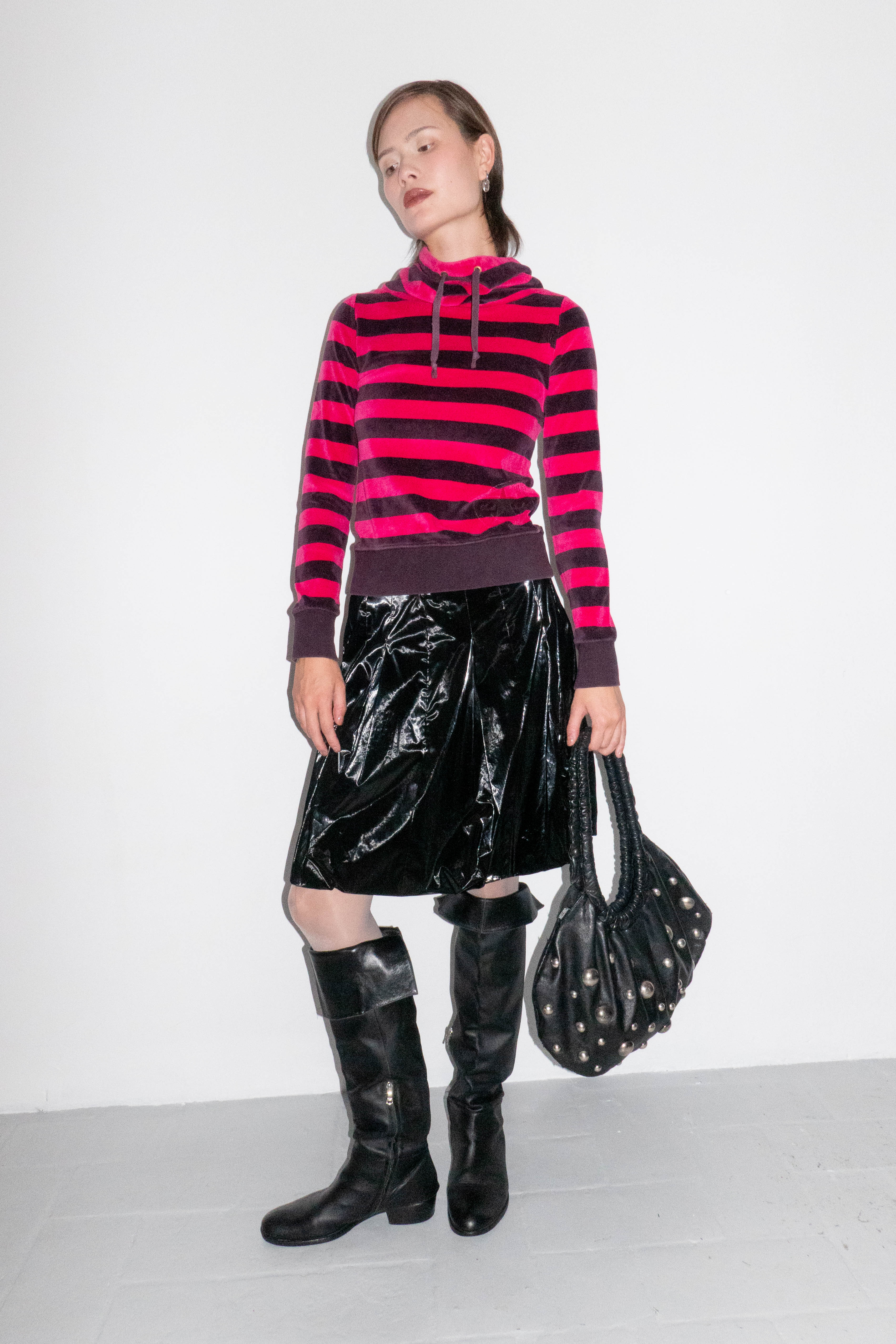 PINK TONED STRIPED SWEATER