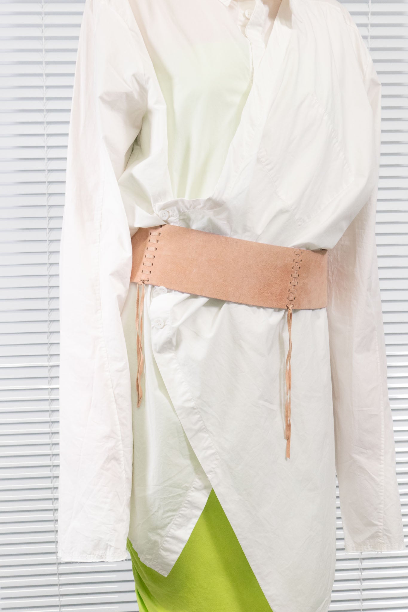 PLEIN SUD PINK SUEDE FRINGE BELT
