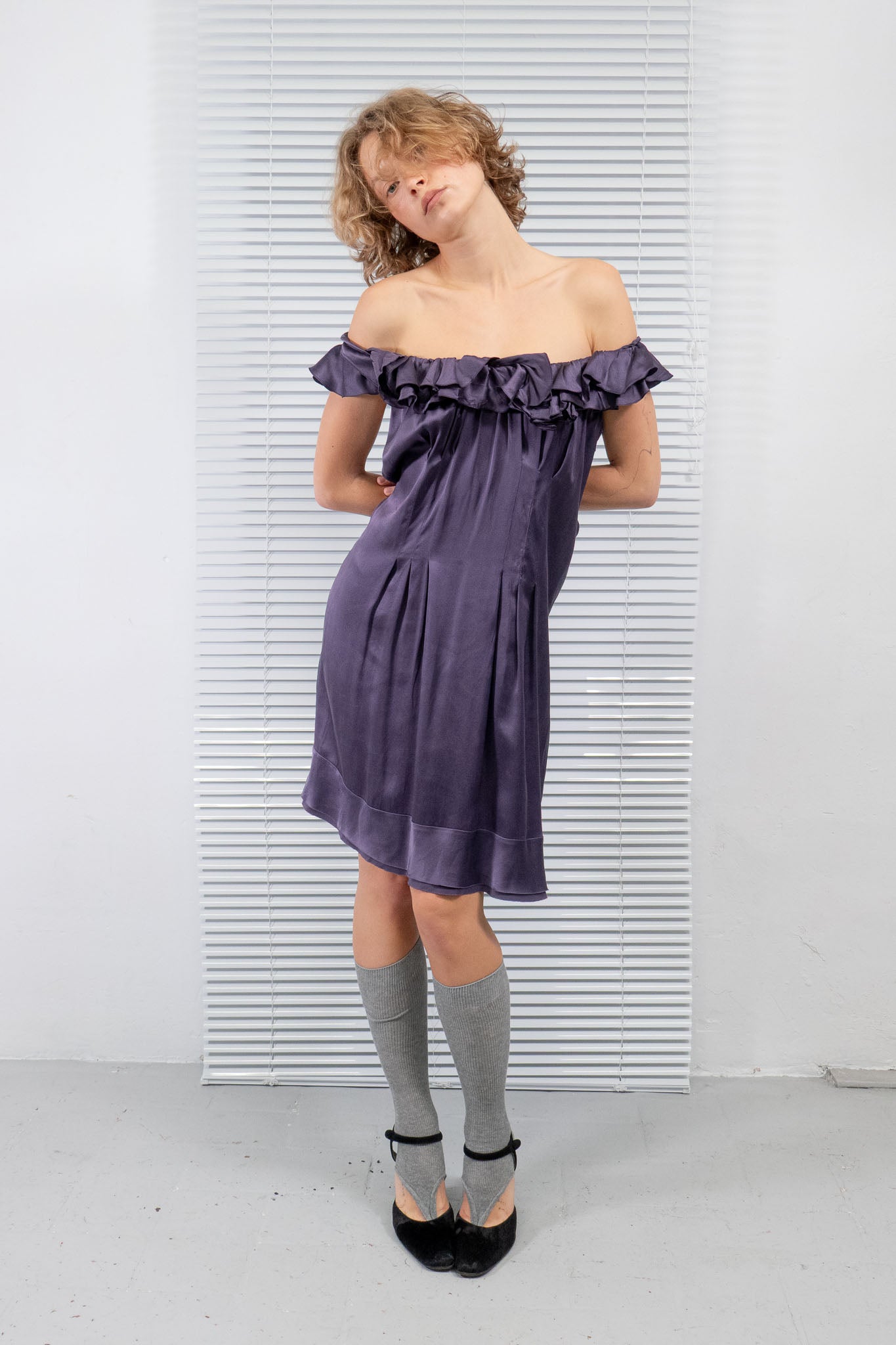 PRADA SILK RUFFLES DOLL DRESS