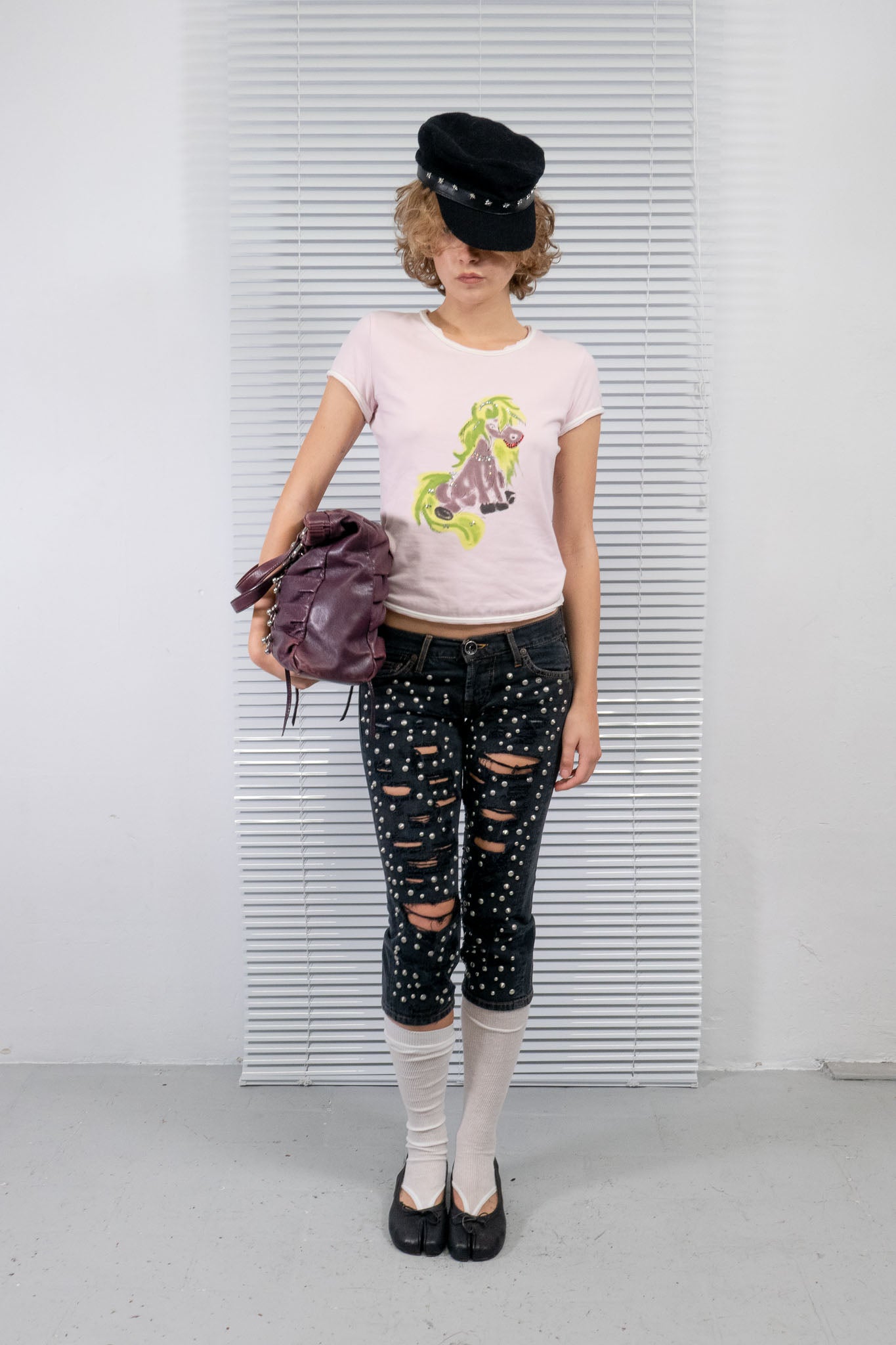 MAX MARA UNICORN RHINESTONE TEE