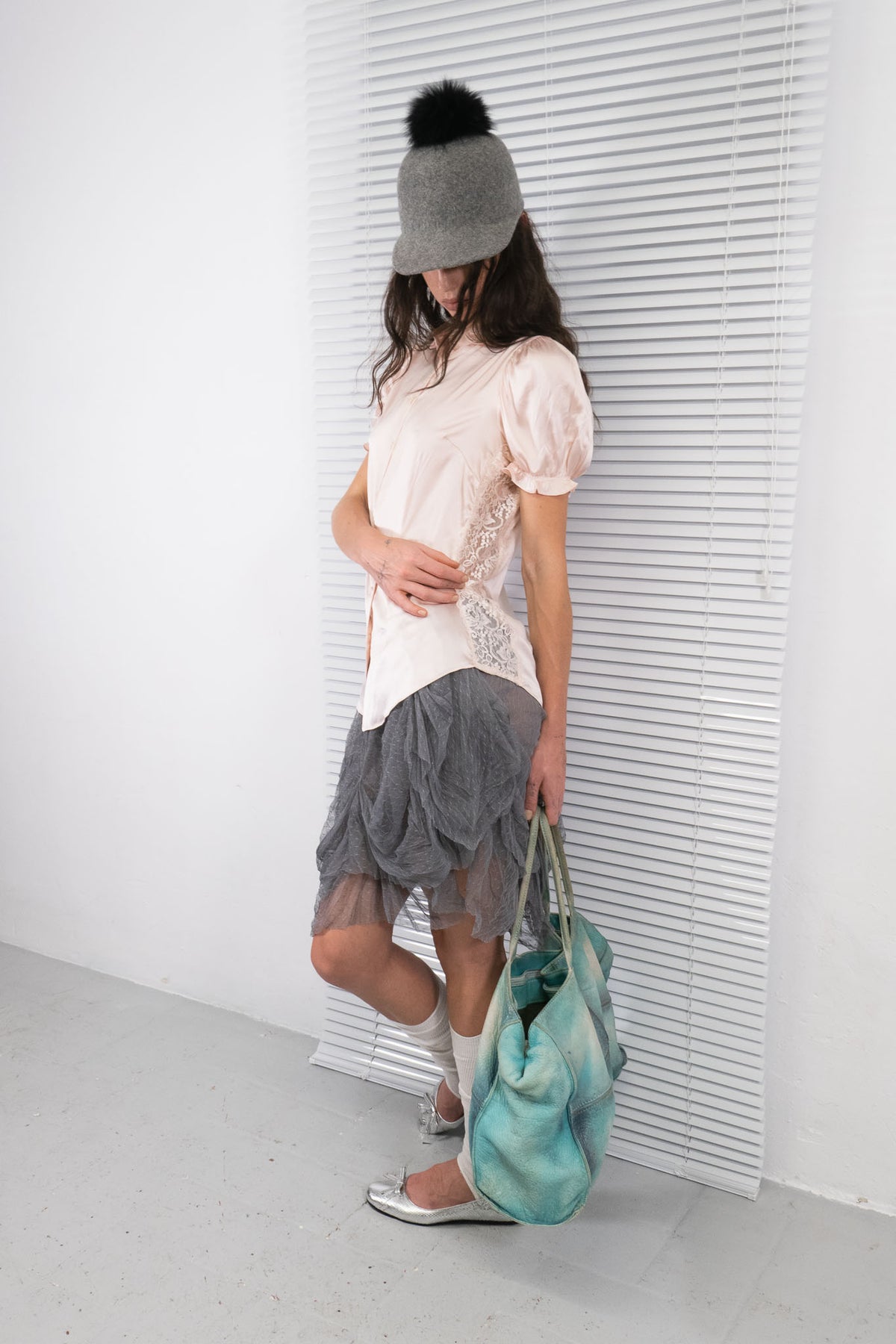 DOLCE & GBBANA SILK PINK LACE SHIRT