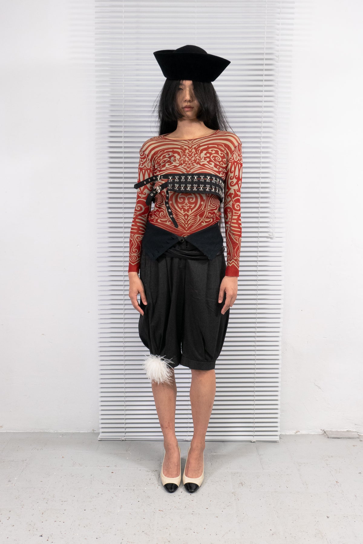 JEAN PAUL GAULTIER SS 1996 CYBER TRIBAL TOP