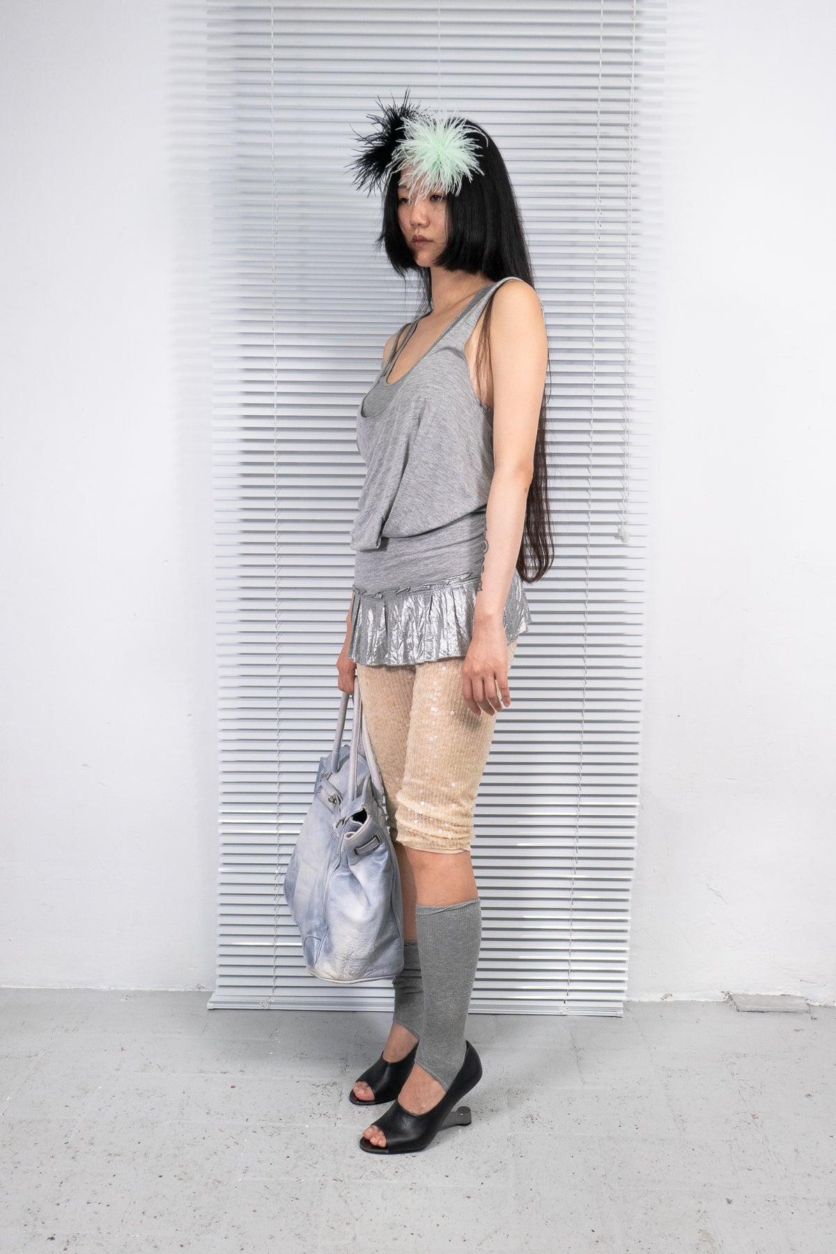 PINKO METALLIC DRAPED VISCOSE DRESS