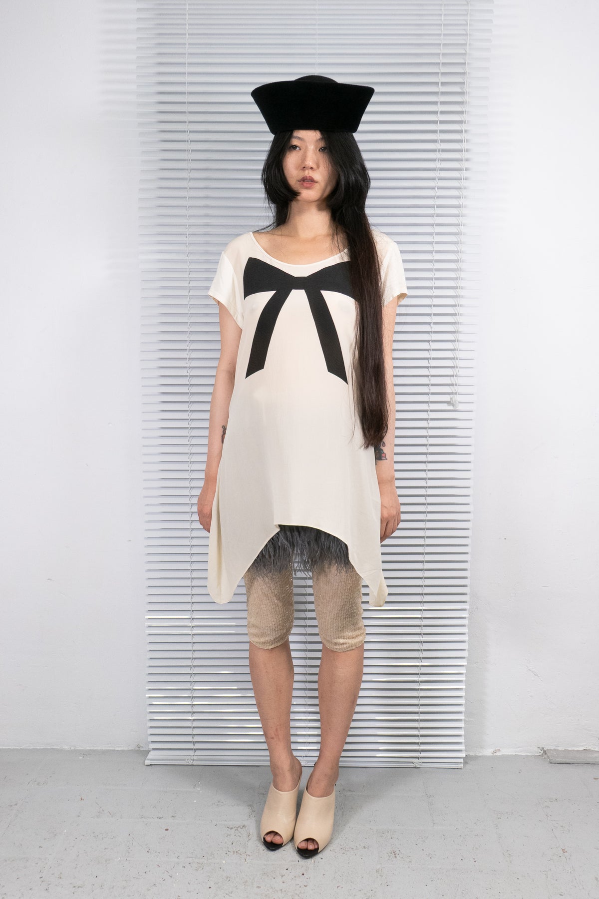 SONIA RYKIEL SILK BOW ASYMMETRIC TOP