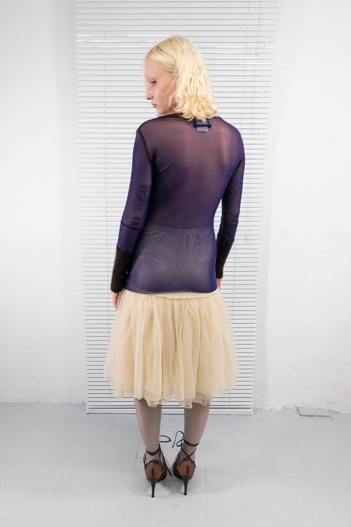 CREAM LAYERED TULLE BALLET TUTU SKIRT\DRESS
