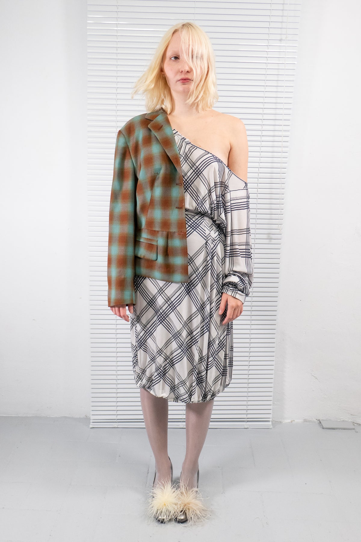 JEAN PAUL GAULTIER FW1991 RUST PLAID BLAZER