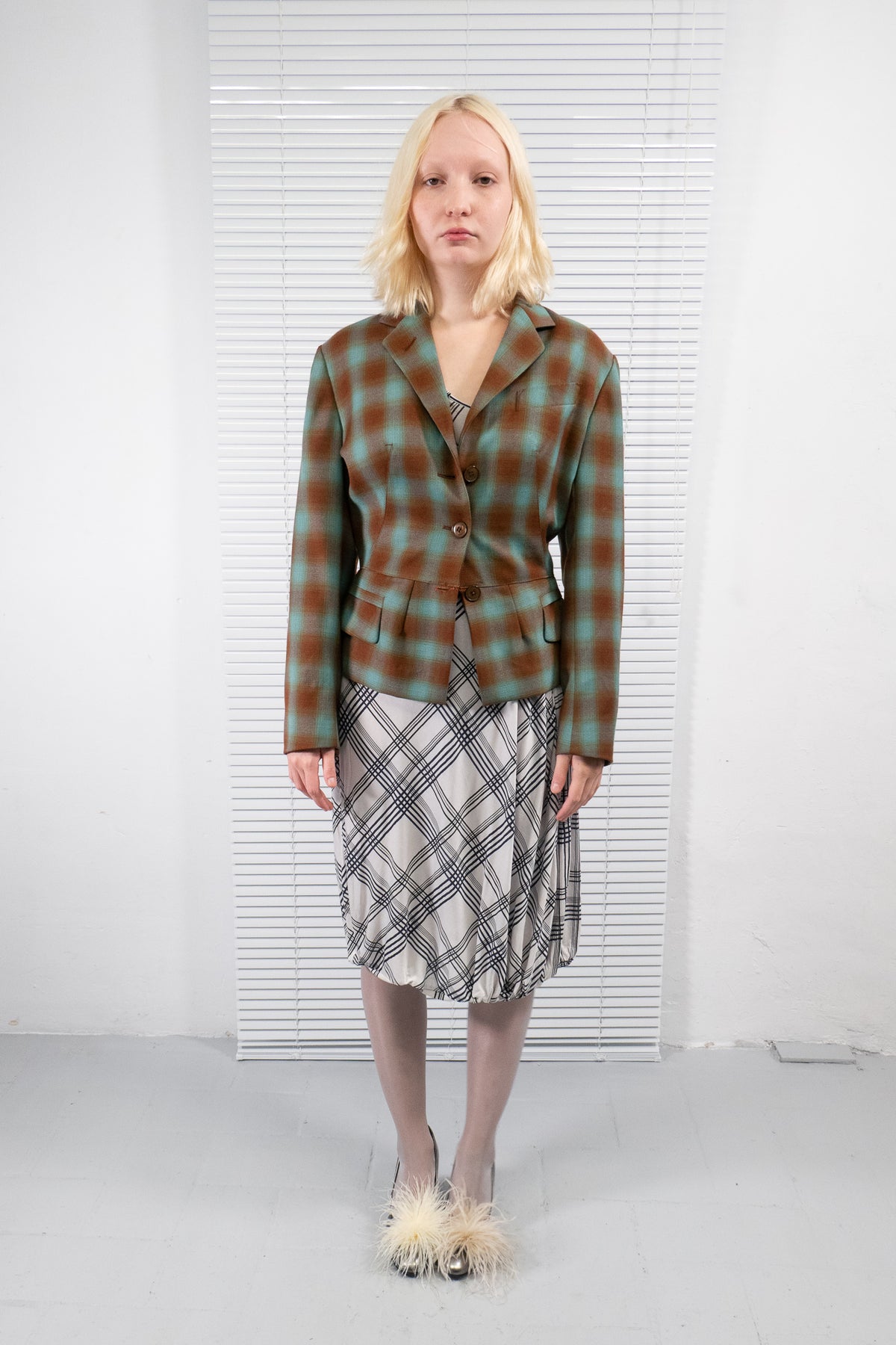 JEAN PAUL GAULTIER FW1991 RUST PLAID BLAZER