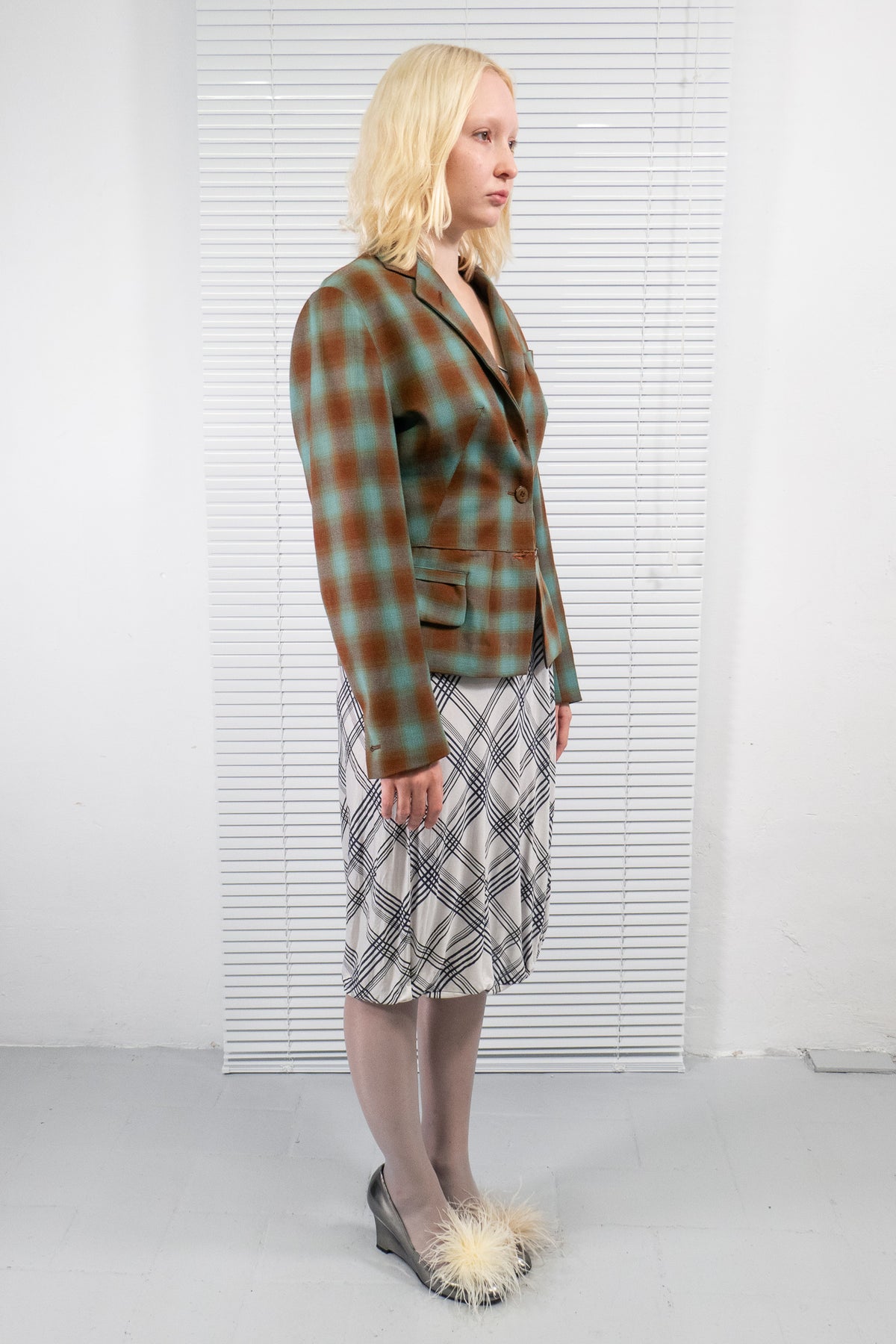 JEAN PAUL GAULTIER FW1991 RUST PLAID BLAZER