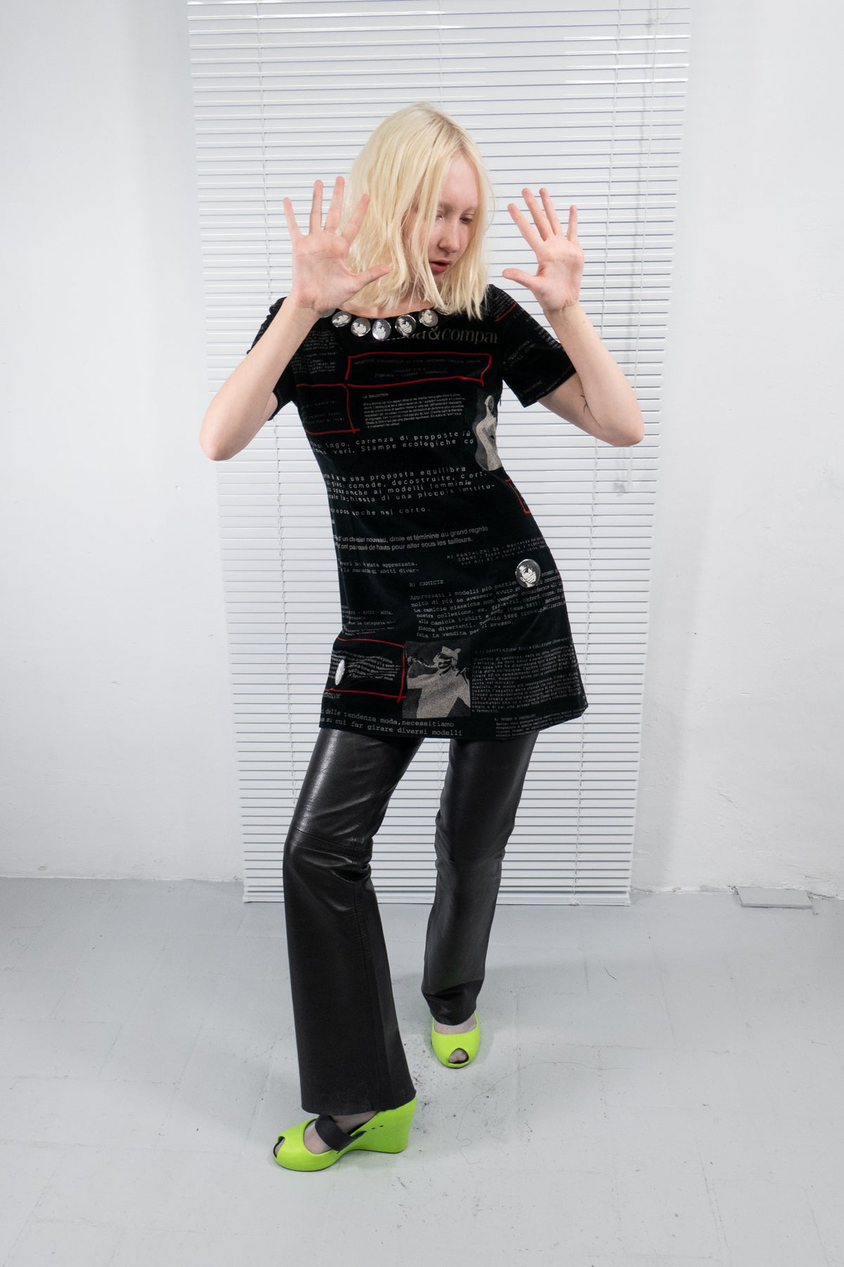 MOSCHINO RARE NEWSPAPER PRINT MINI DRESS