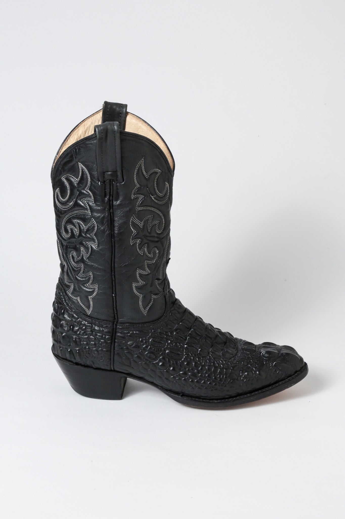 Cowhide Black Cowboy Boots (39)