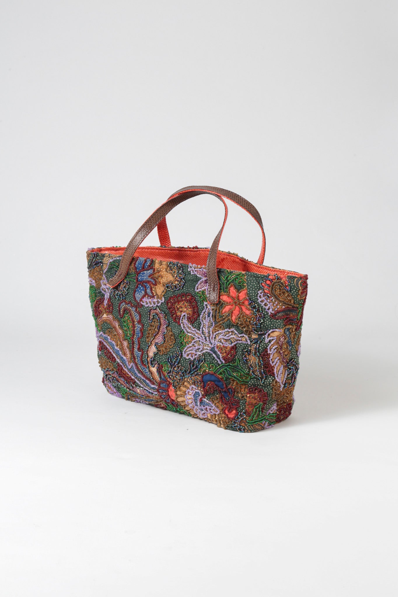 Floral Beaded Hand Clutch