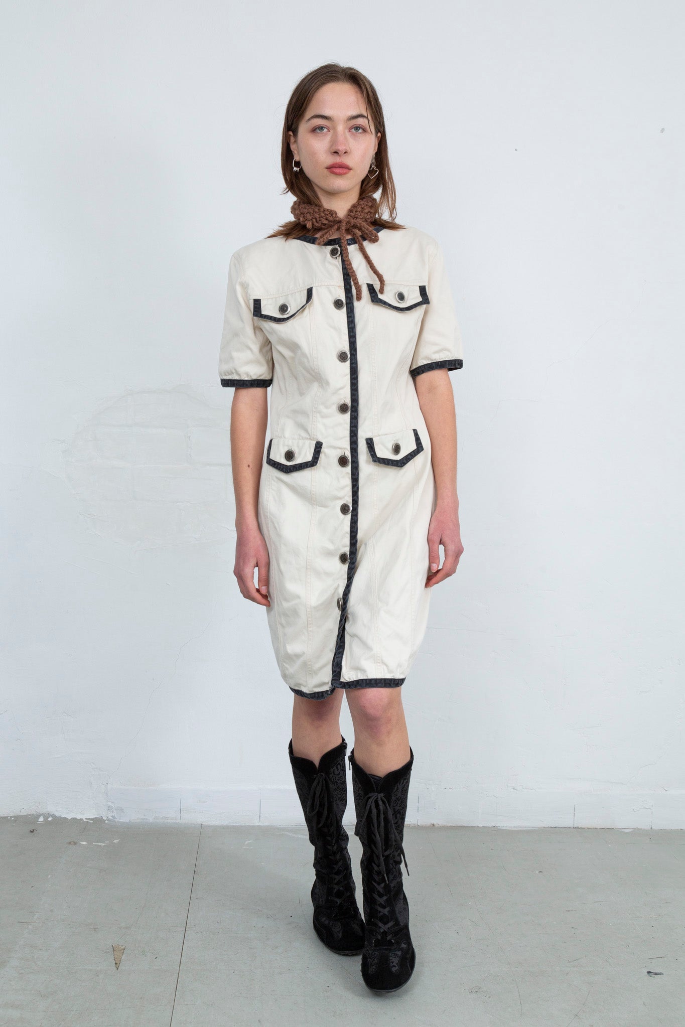 Moschino White Denim Dress