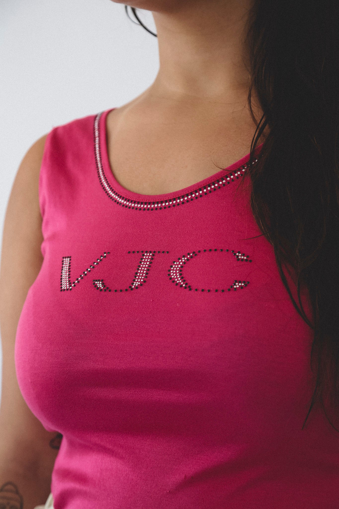 Desinger Pink Beads Top