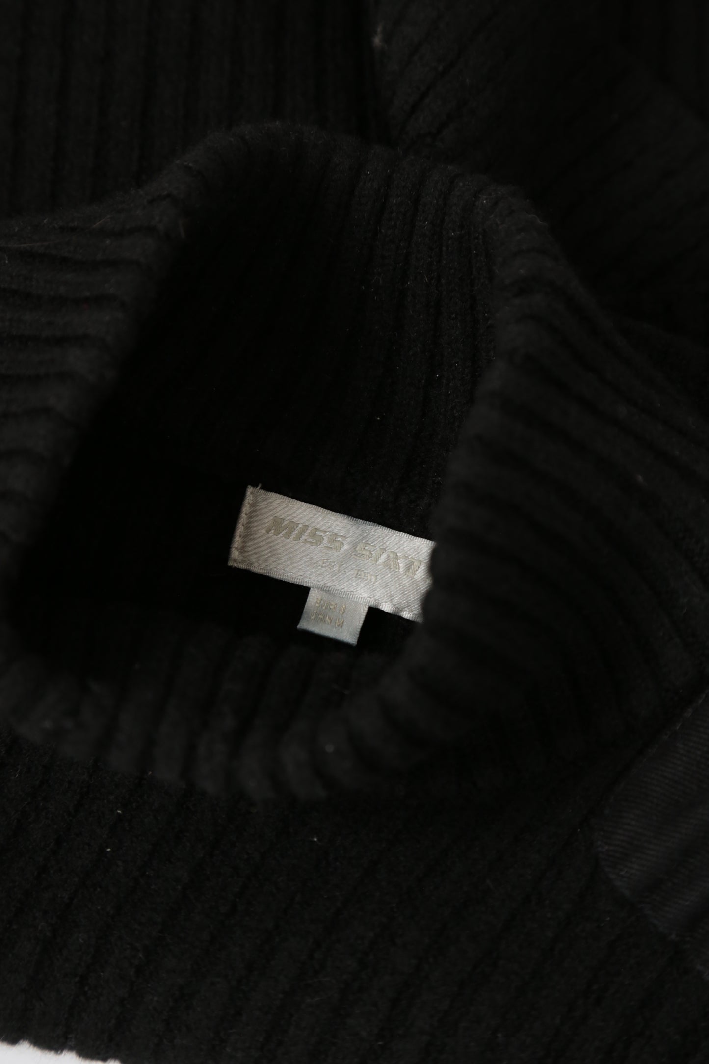 Miss Sixty Asymmetrical Ruffle Ribbed Sweater