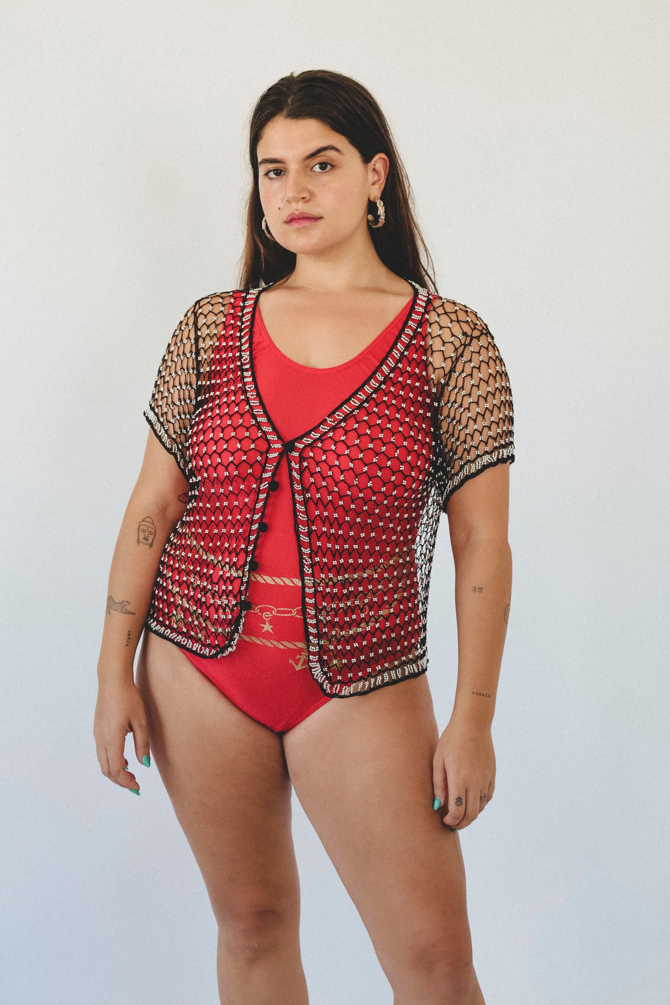 Red Gold Gourmet Printed Swim