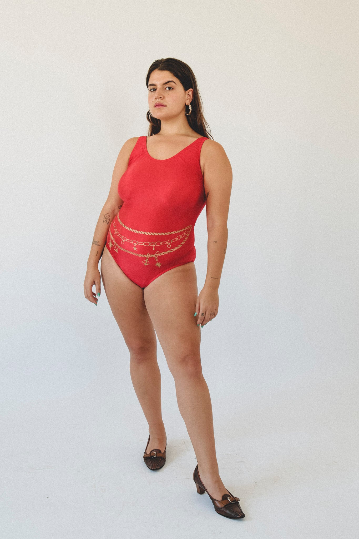 Red Gold Gourmet Printed Swim