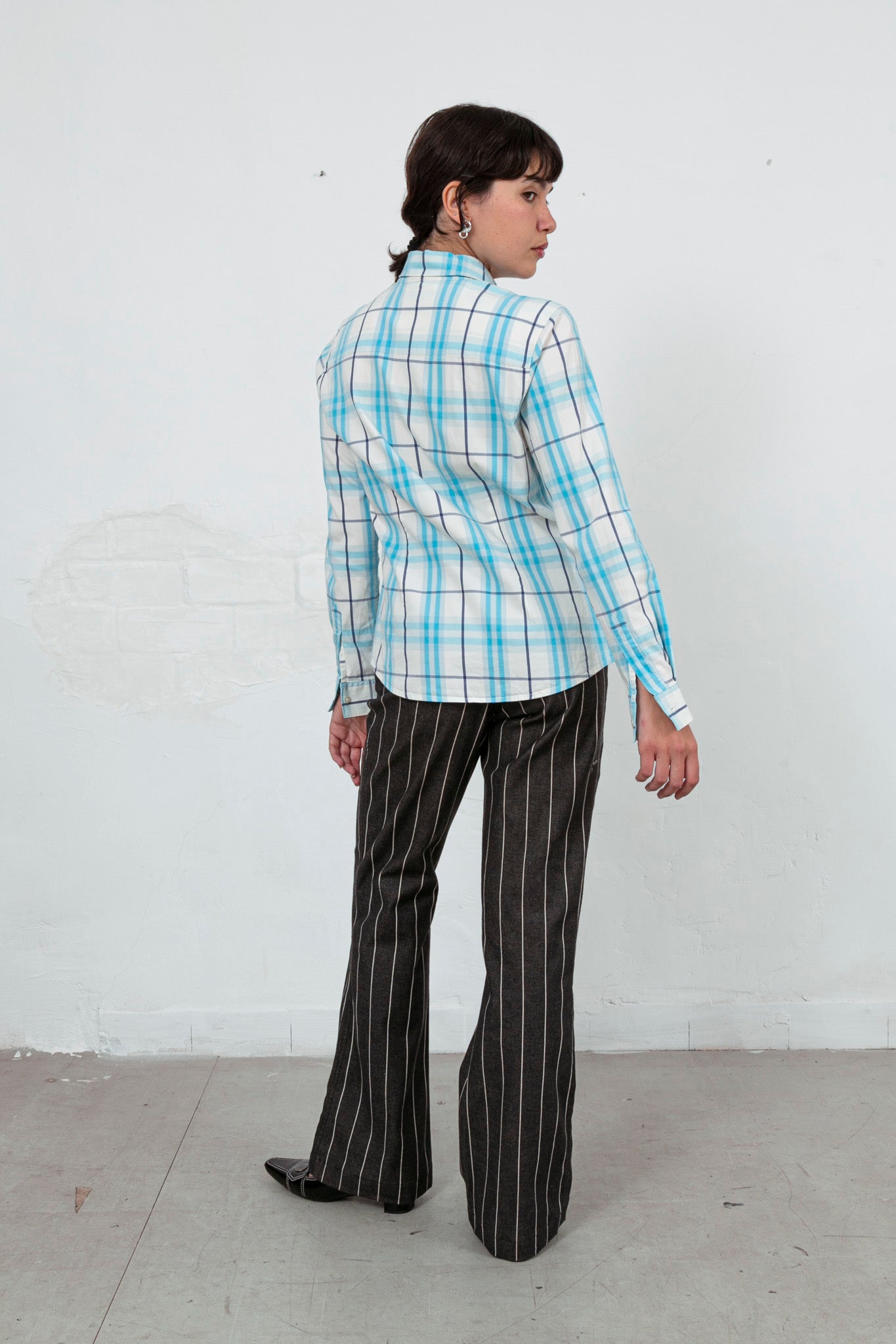 Burberry Blue Plaid Shirt