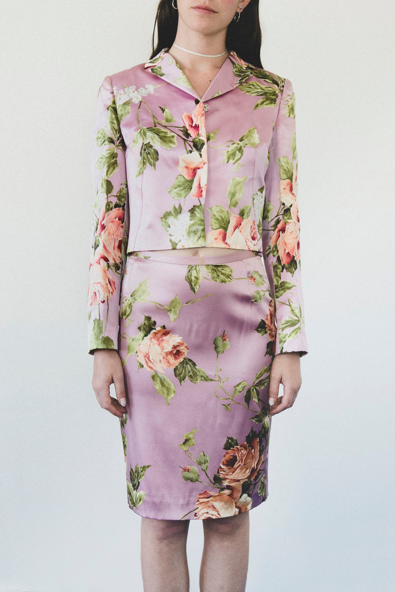 Dolce & Gabbana Floral Silk Skirt Set