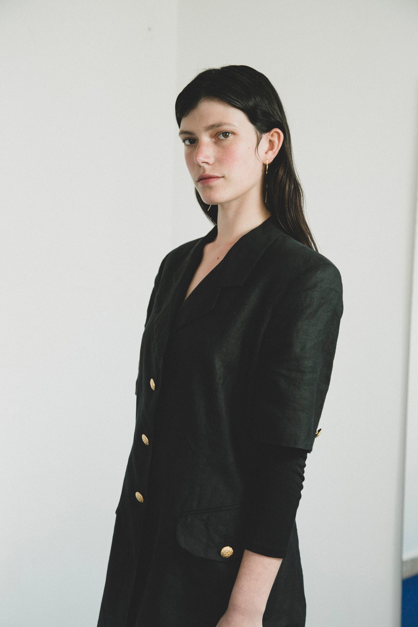 Escada Black Linen Blazer