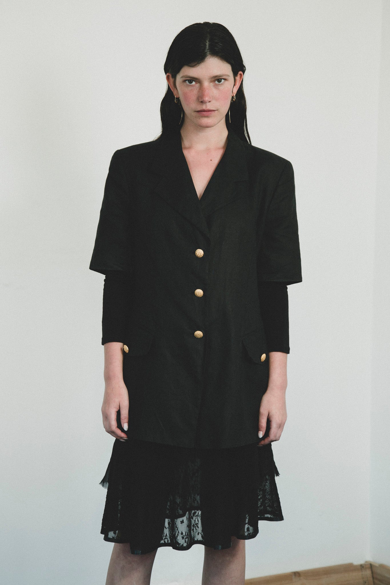 Gianfranco Ferre Black Paneled Top