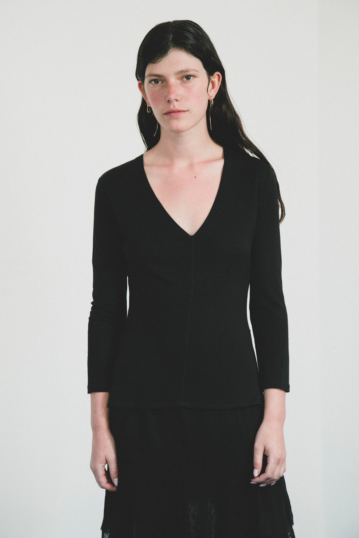 Gianfranco Ferre Black Paneled Top