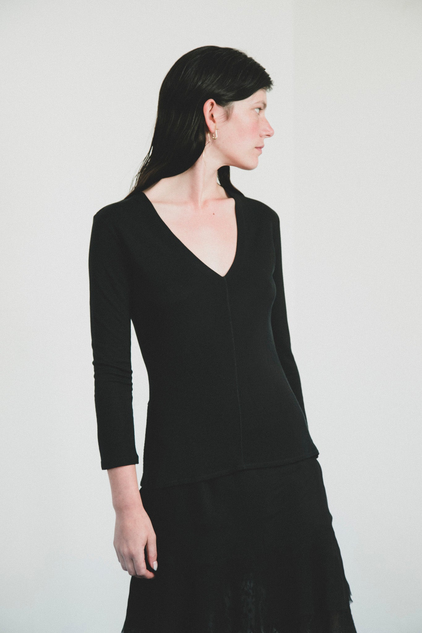 Gianfranco Ferre Black Paneled Top