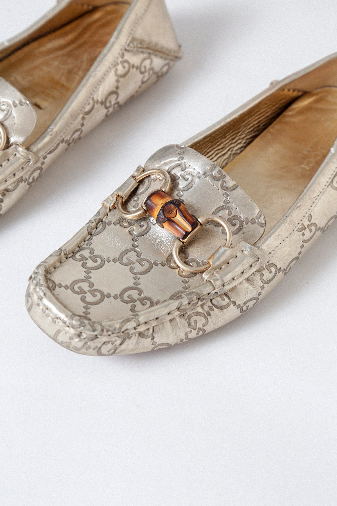 Gucci Monogram Bamboo Loafers