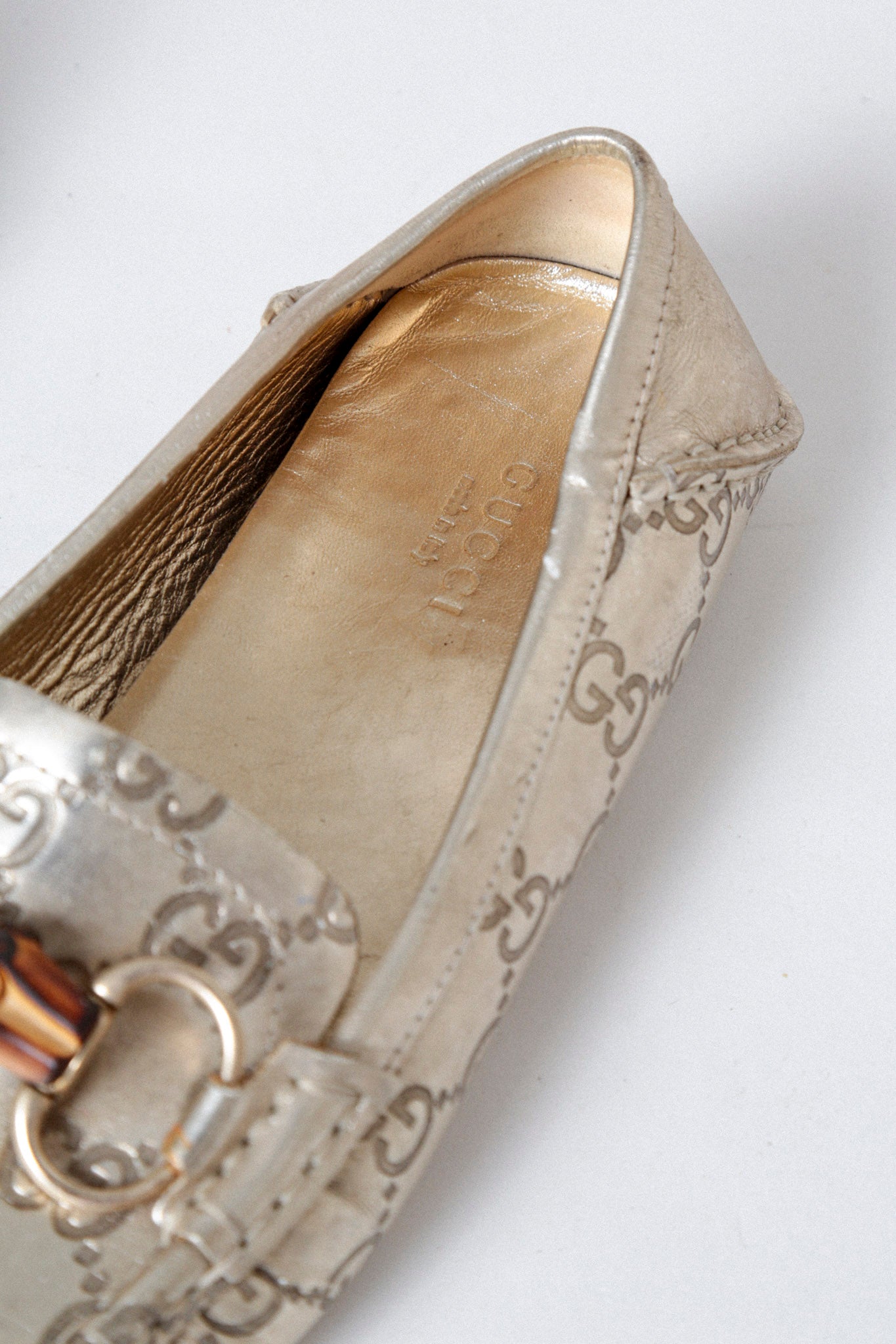 Gucci Monogram Bamboo Loafers