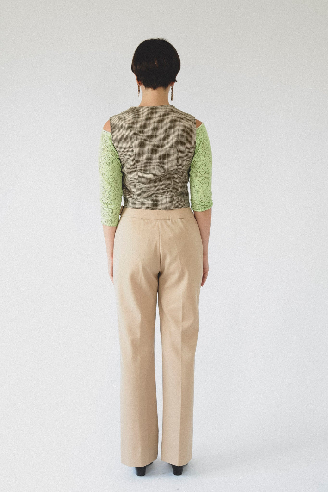 Valentino Beige Wide Leg Pants
