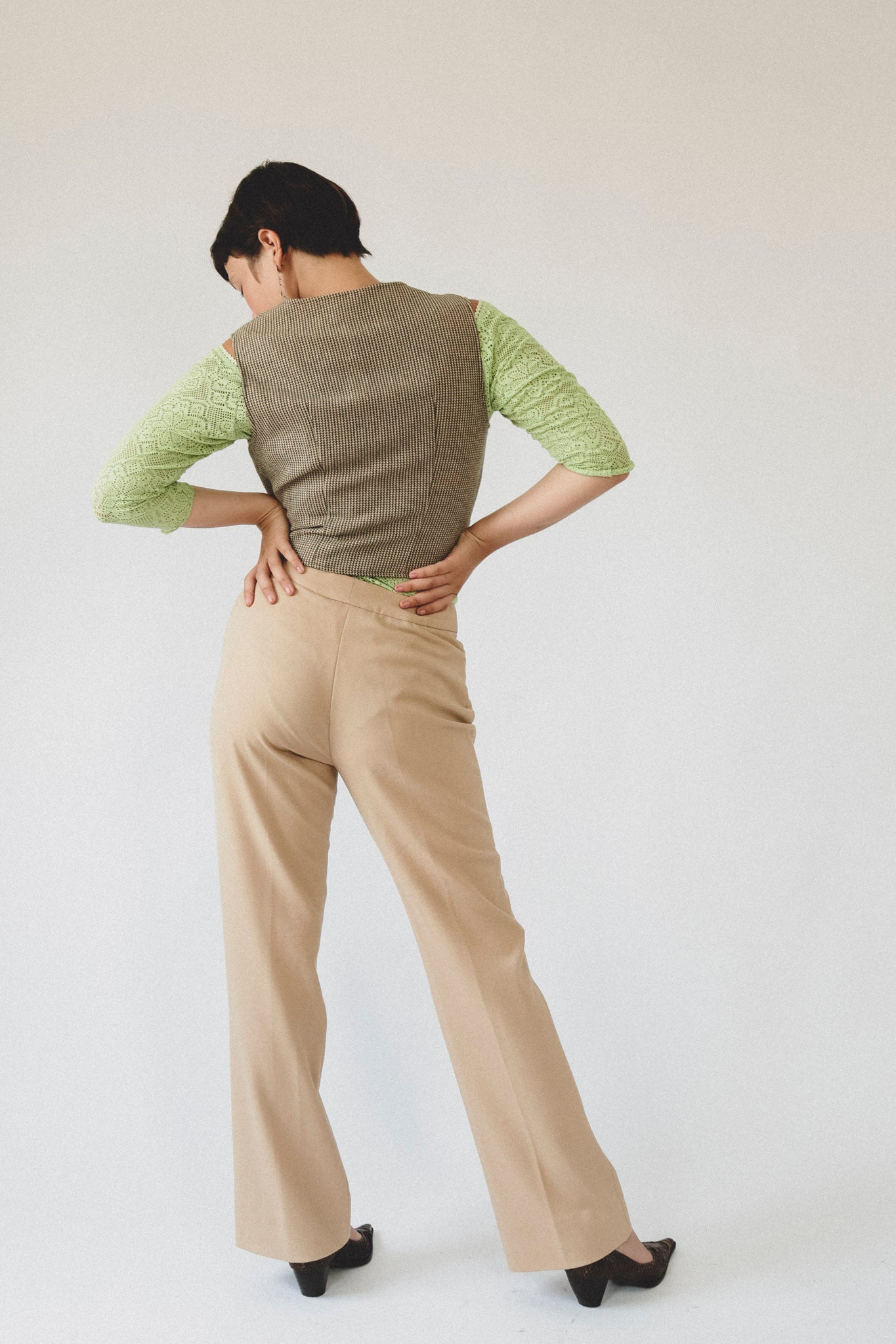 Valentino Beige Wide Leg Pants