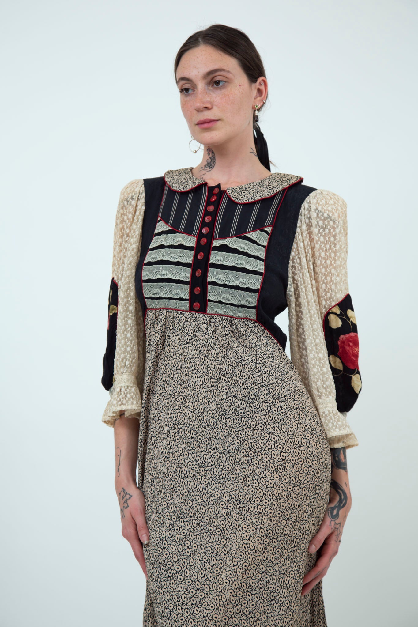 PatchWork Roses Maxi Dress