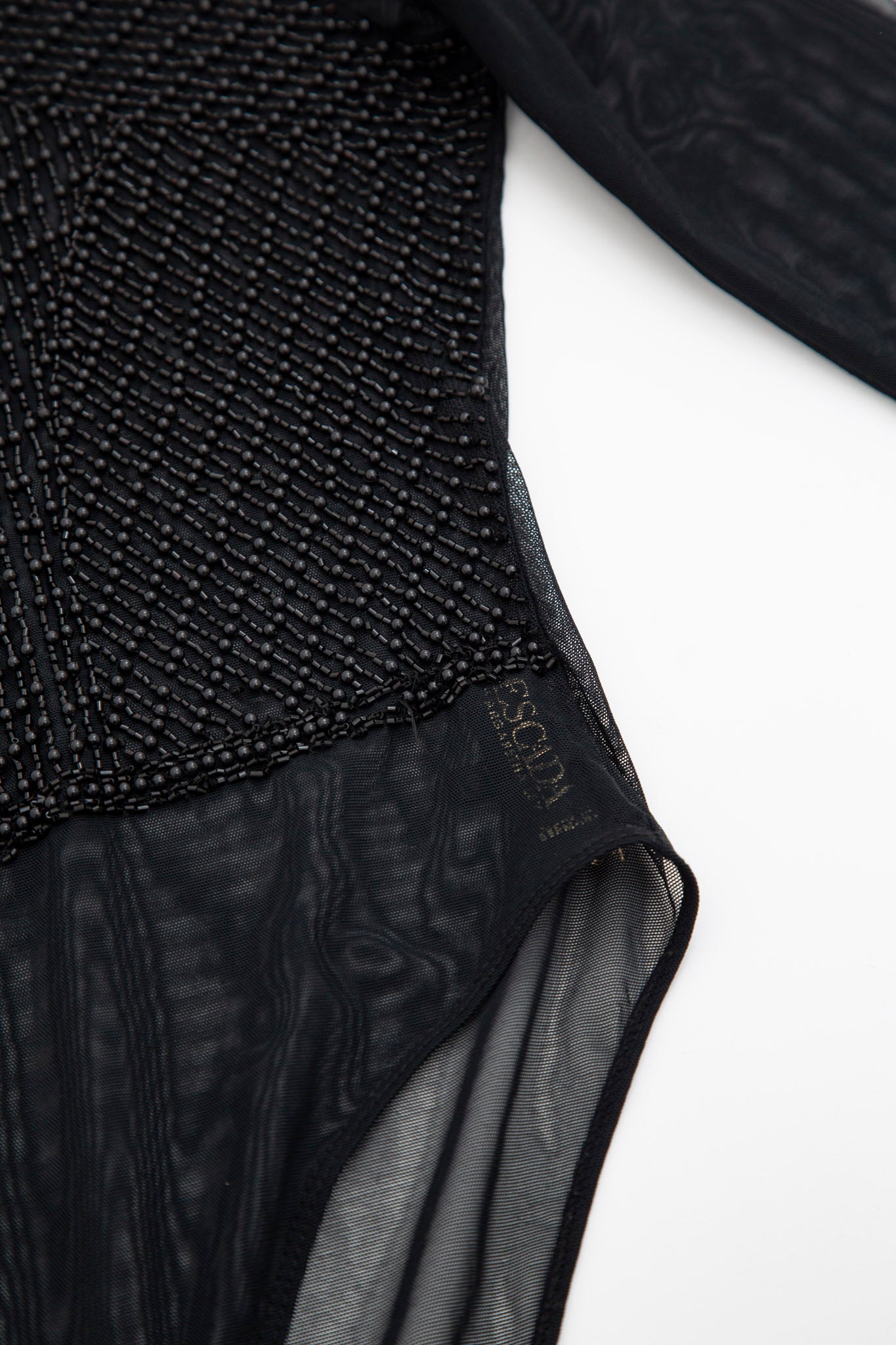 Escada Beadead Mesh Bodysuit