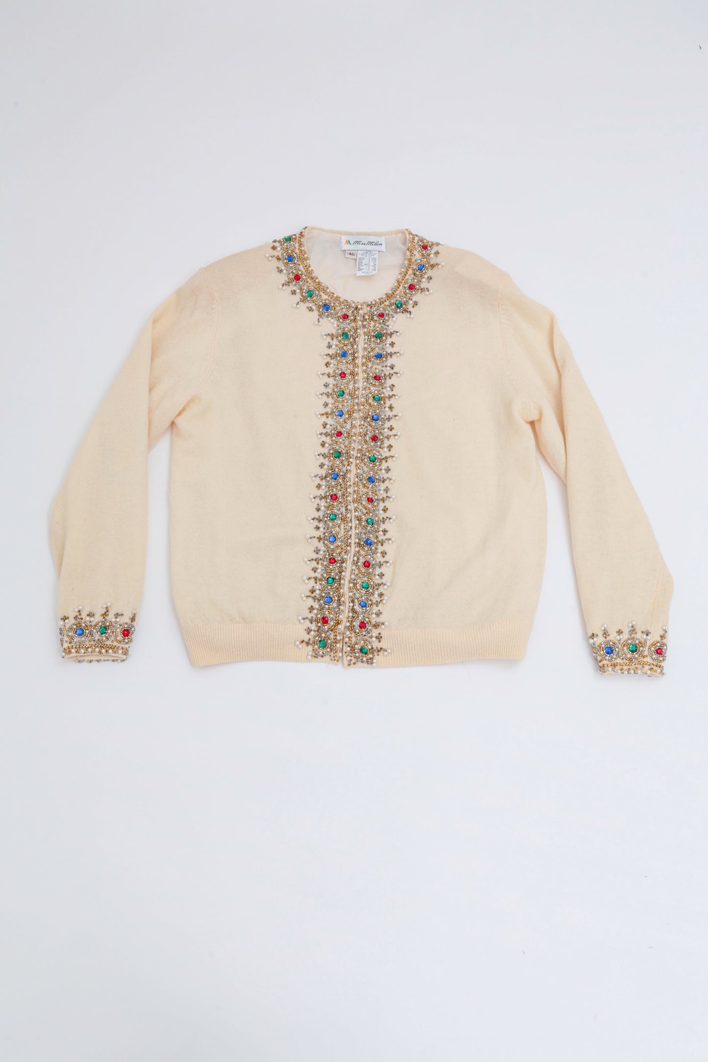 Beaded Pearl Wool Sweater