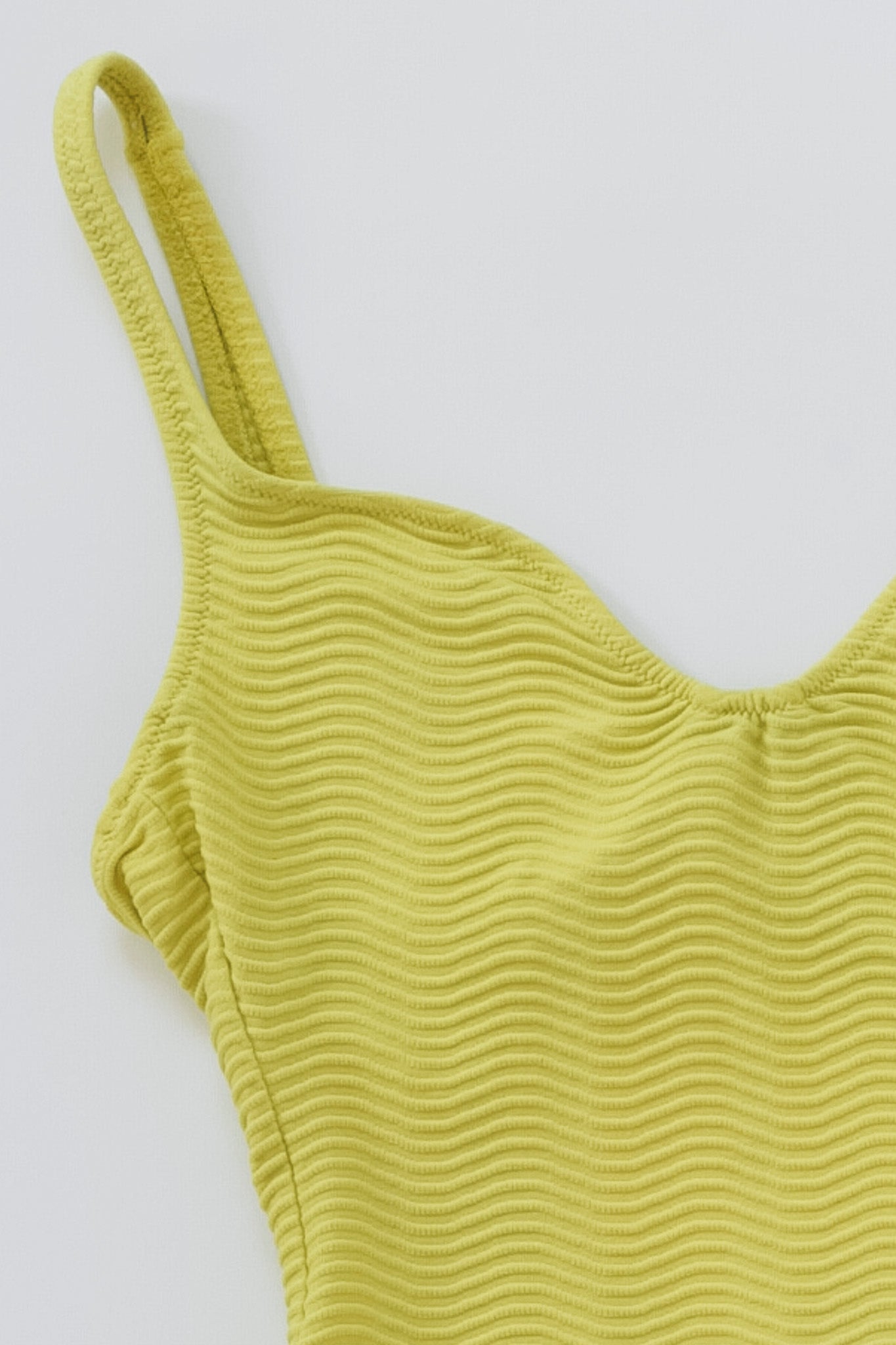 Yellow Waves Textured Swimwear