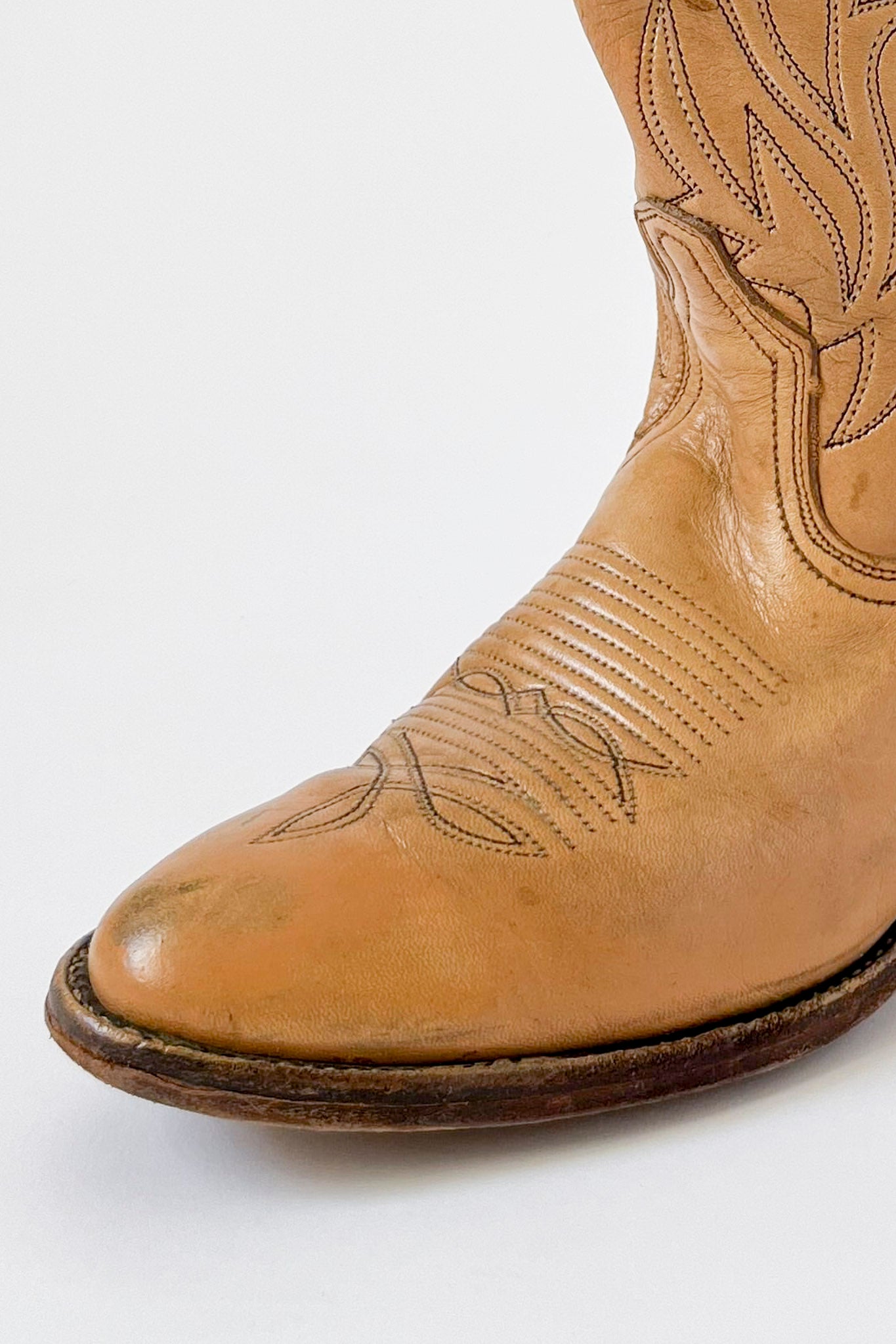 Camel Flames Cowboy Boots
