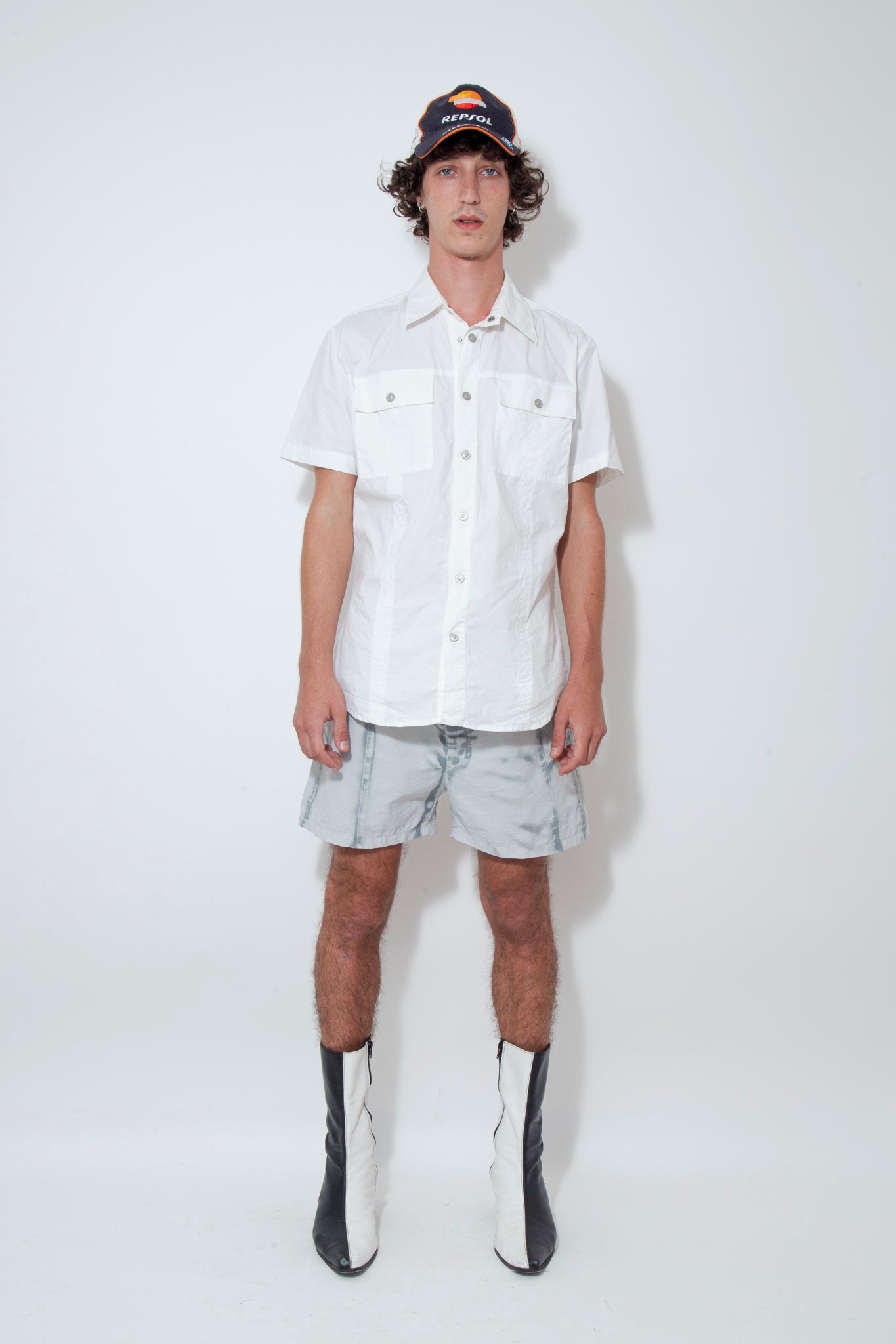 Versace White Buckled Shirt