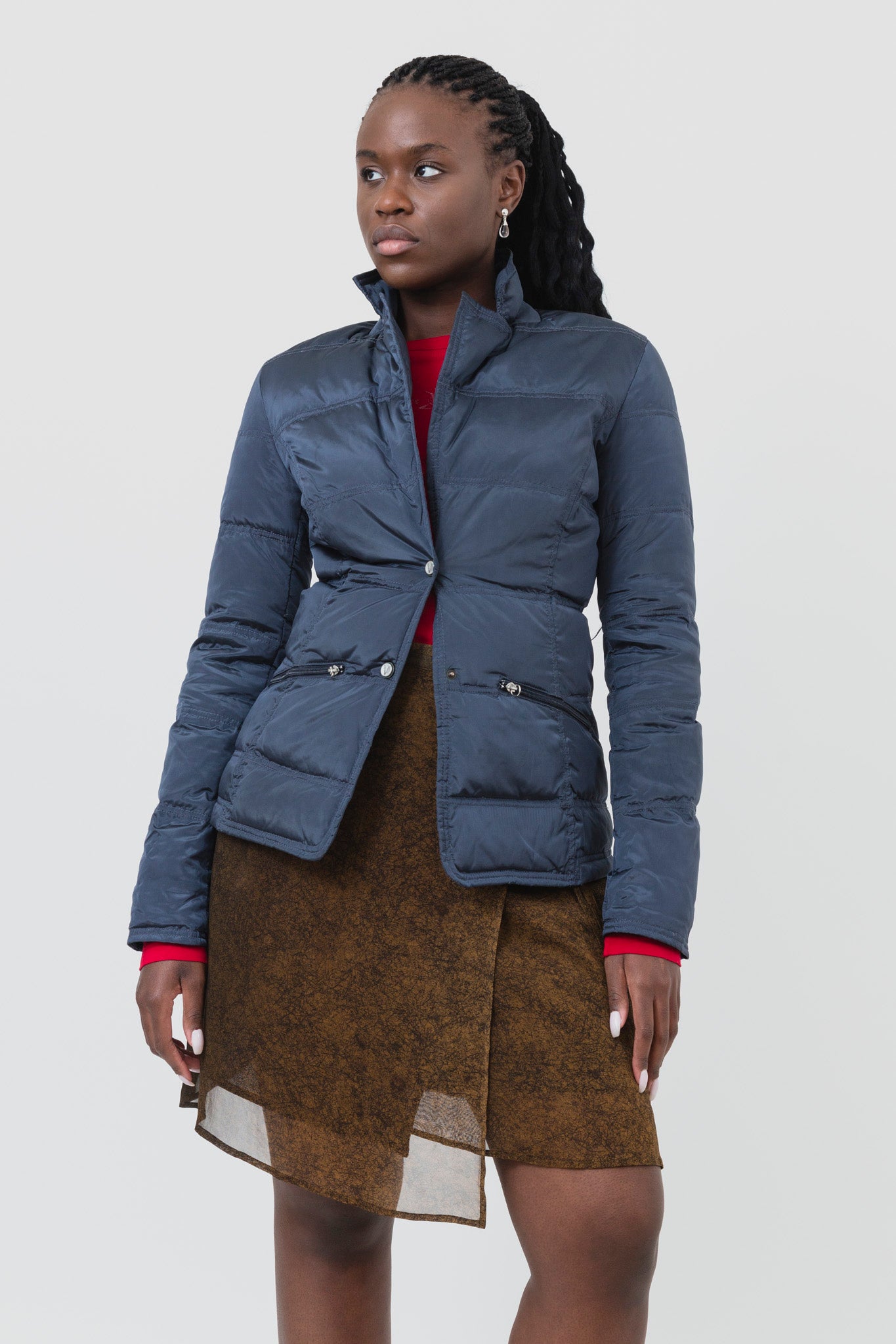 Versace Metallic Puffer Coat