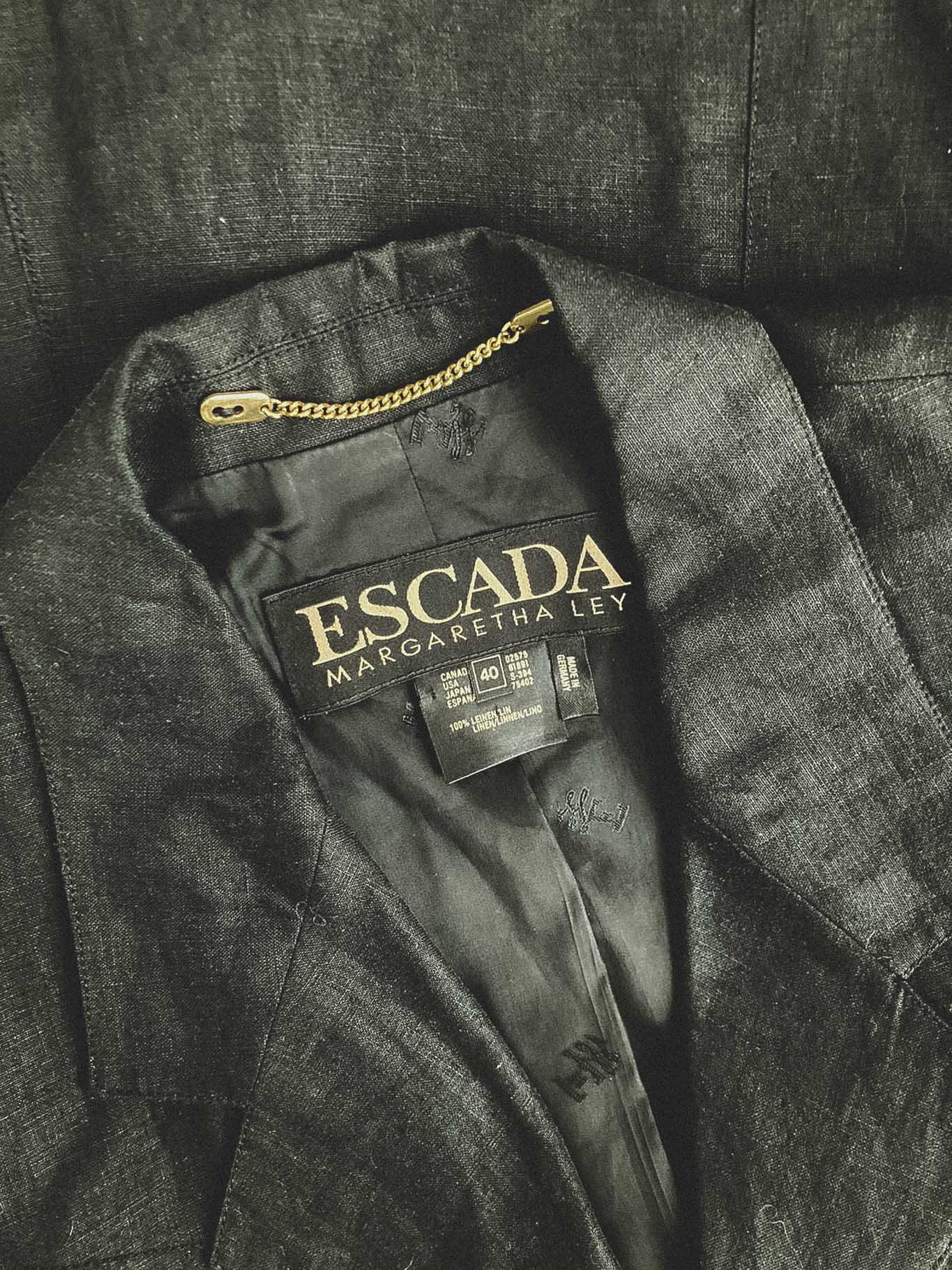 Escada Black Linen Blazer