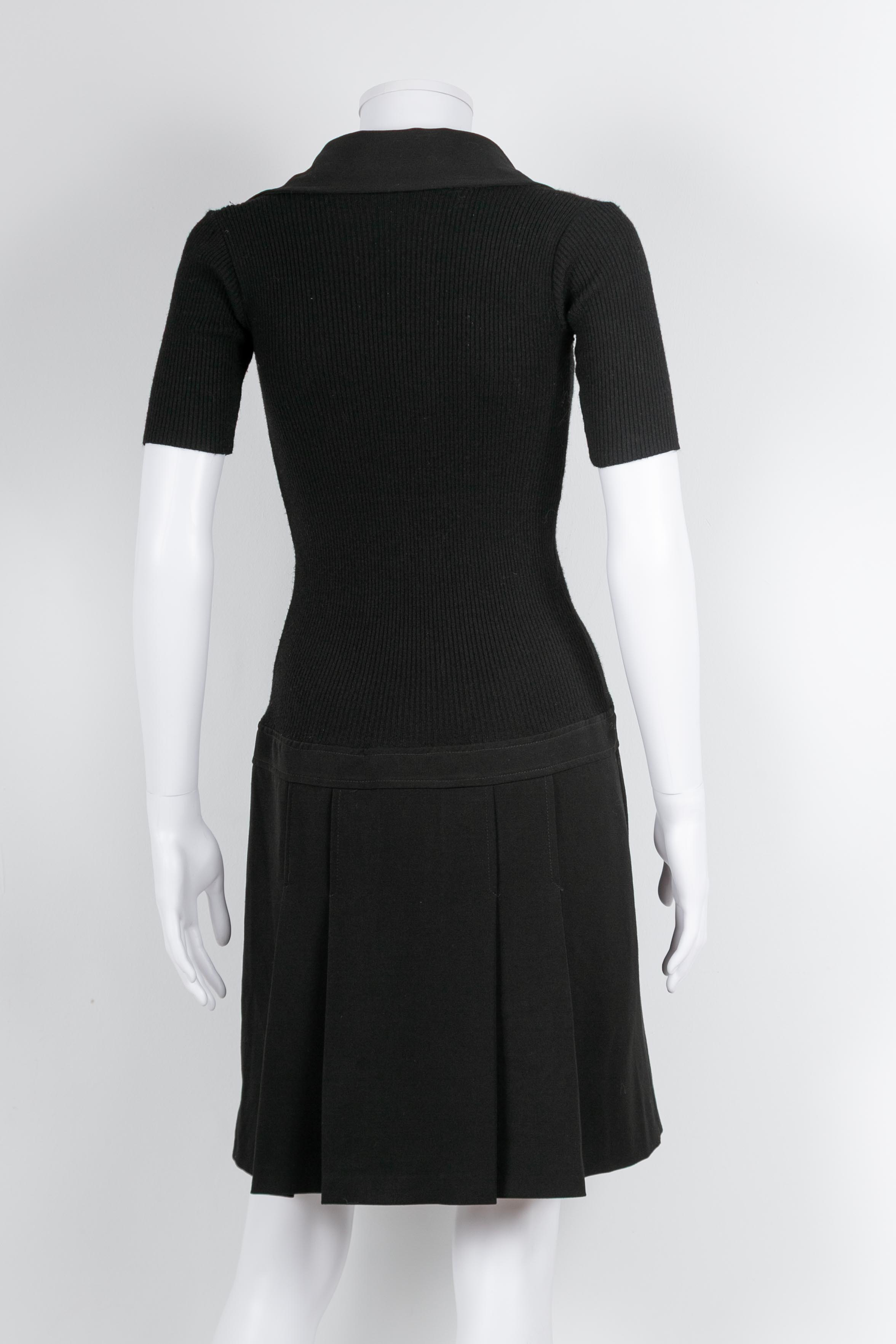 WOOL PLEATED DRESS