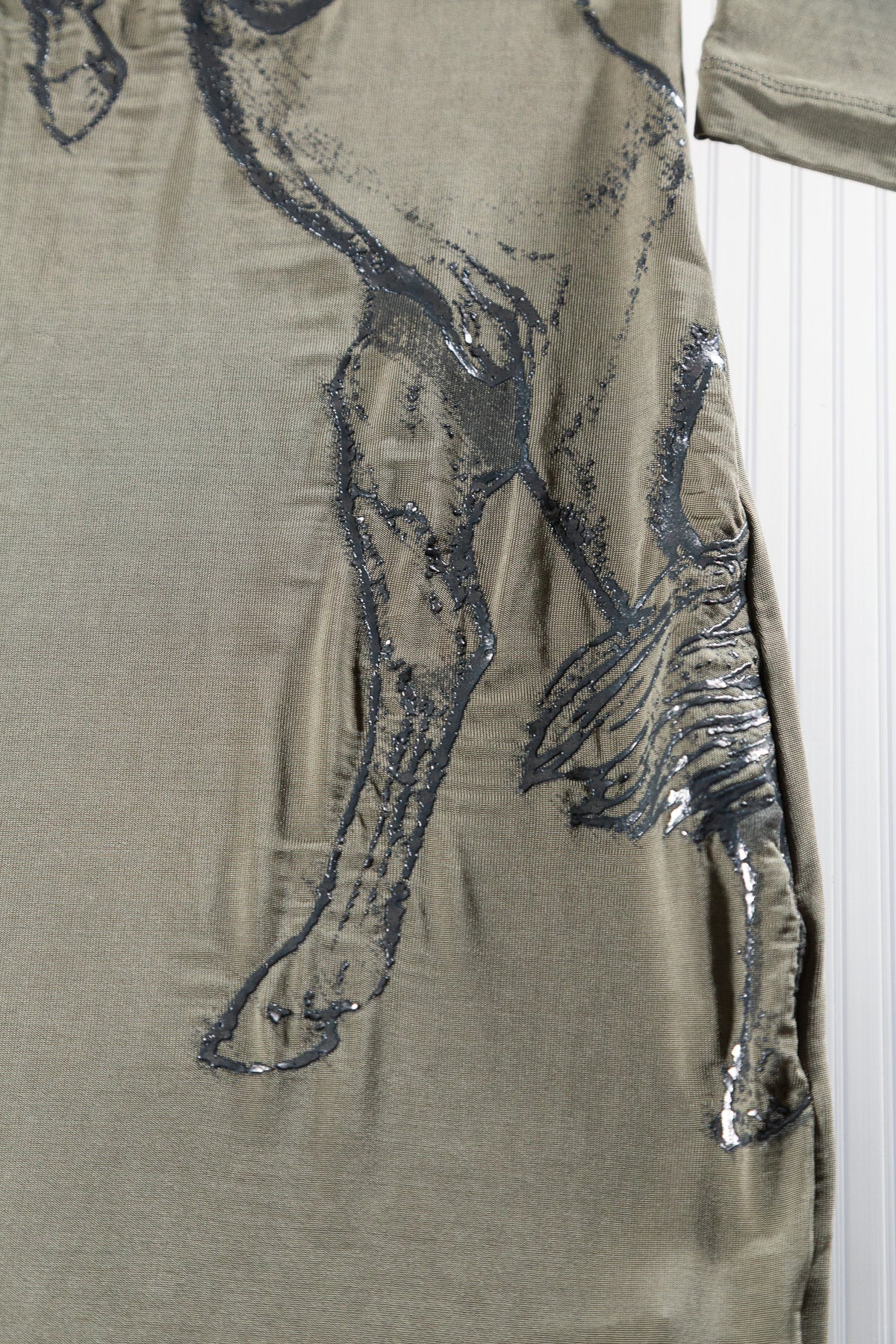 ROBERTO CAVALLI HORSE TEXTURED MIDI DRESS