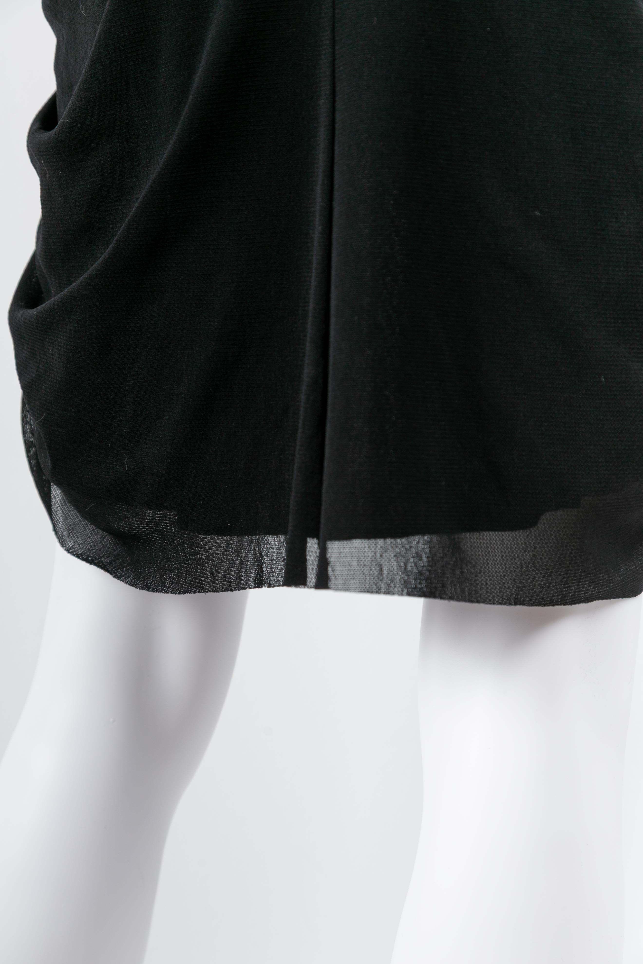 RUCHED ZIP MESH SKIRT