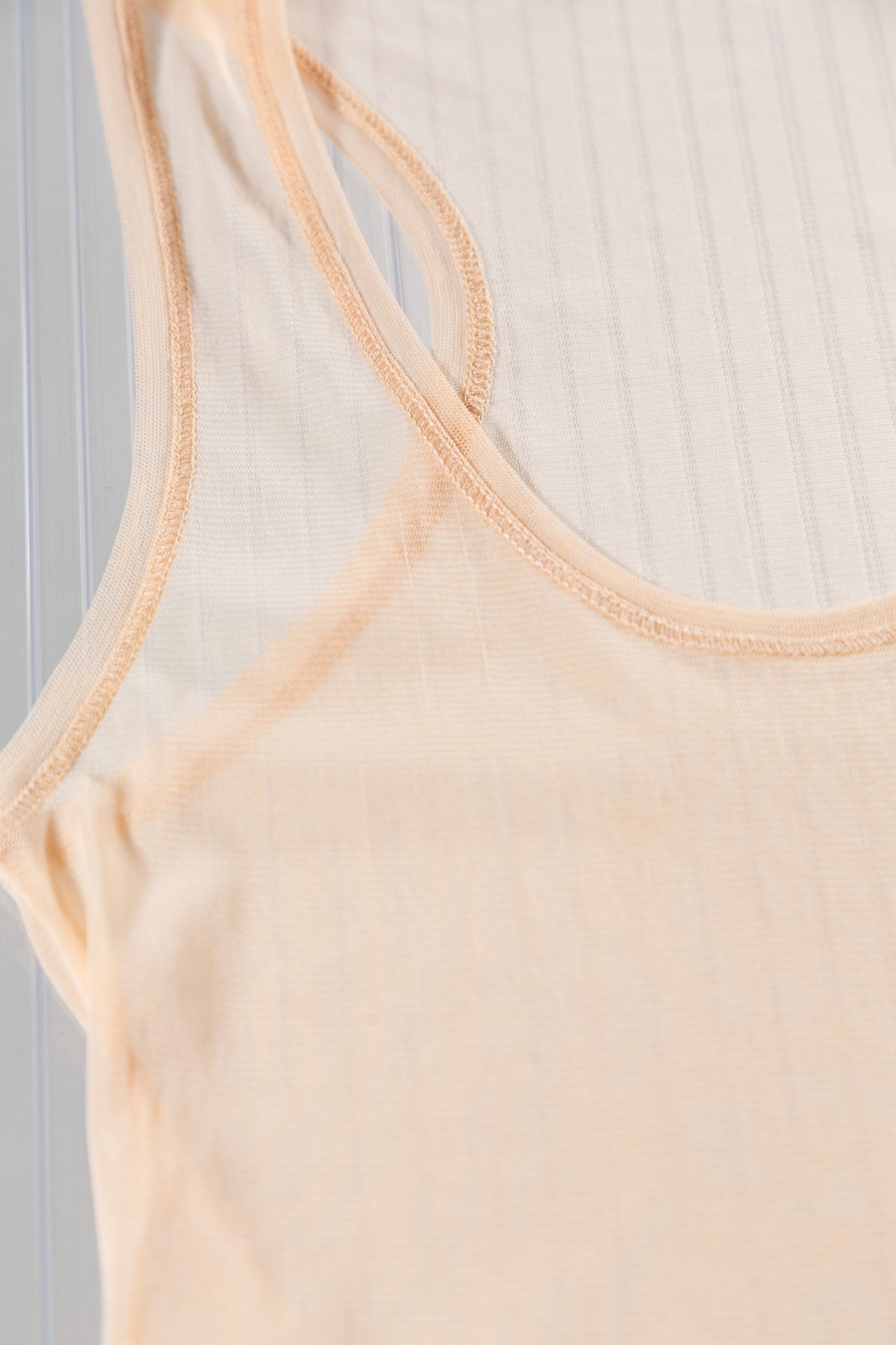 PEACH SHEER MESH TANK TOP