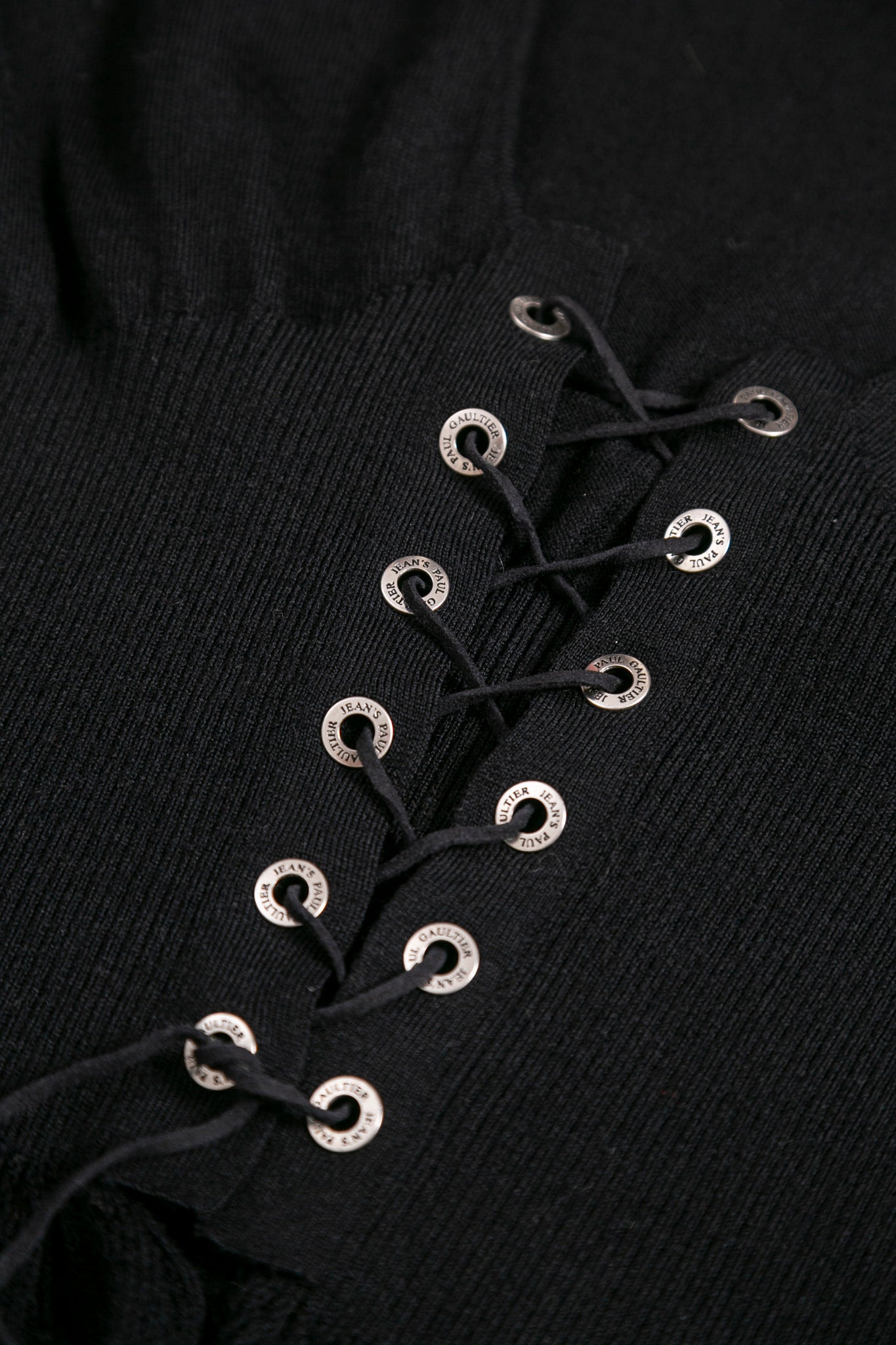 00s Jean Paul Gaultier Lace-up Knit Top