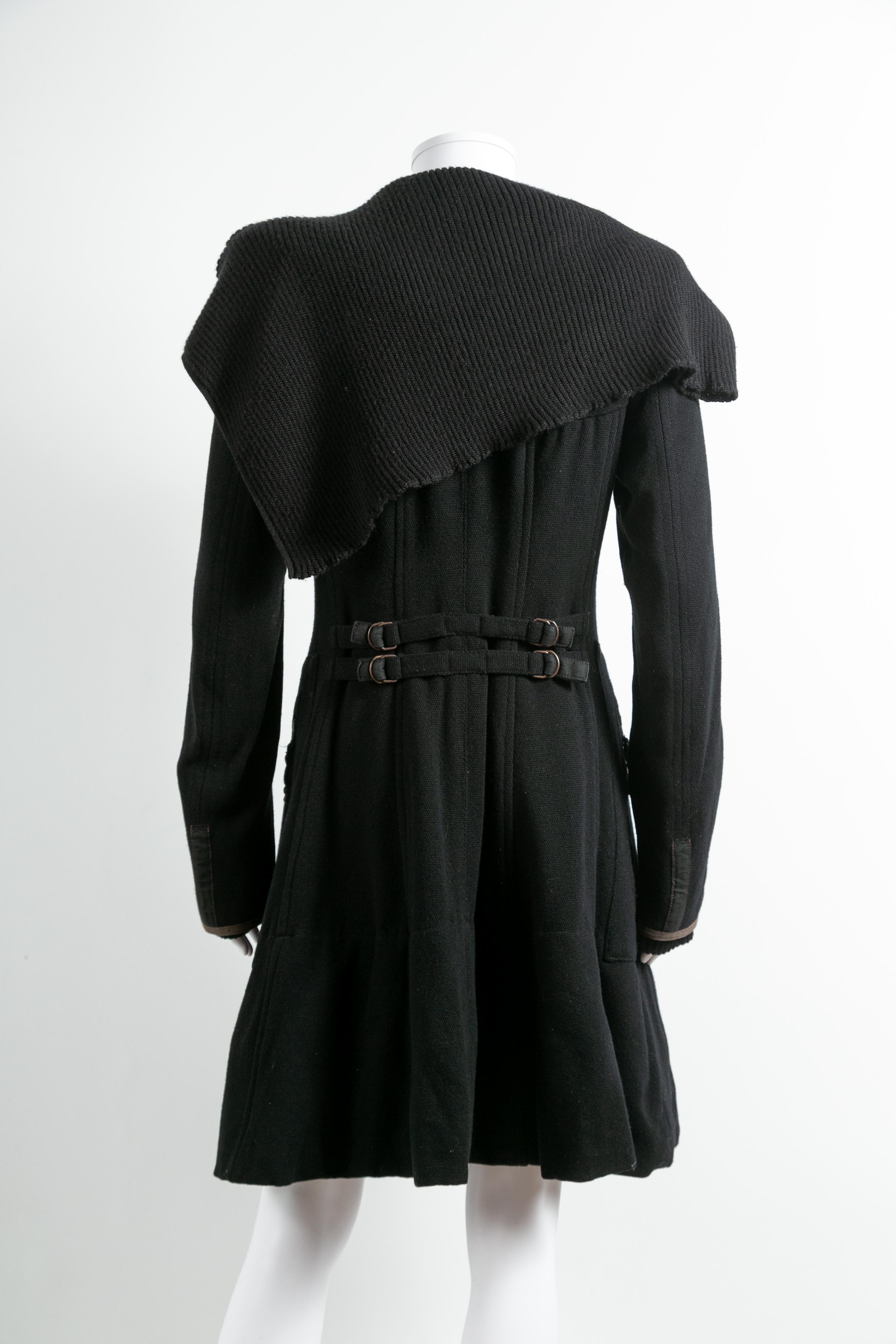 WOOL SCARFED COAT