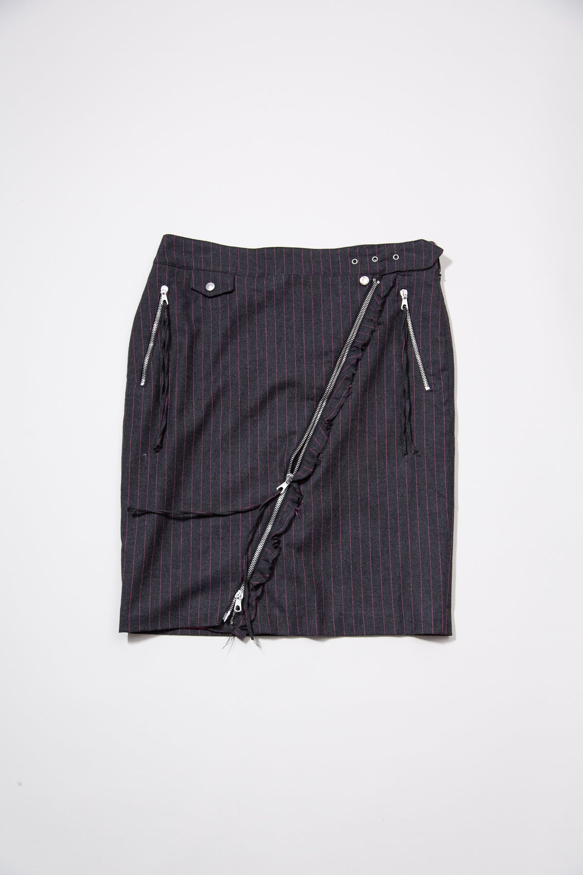ICEBERG PINSTRIPE ZIP DETAIL SKIRT