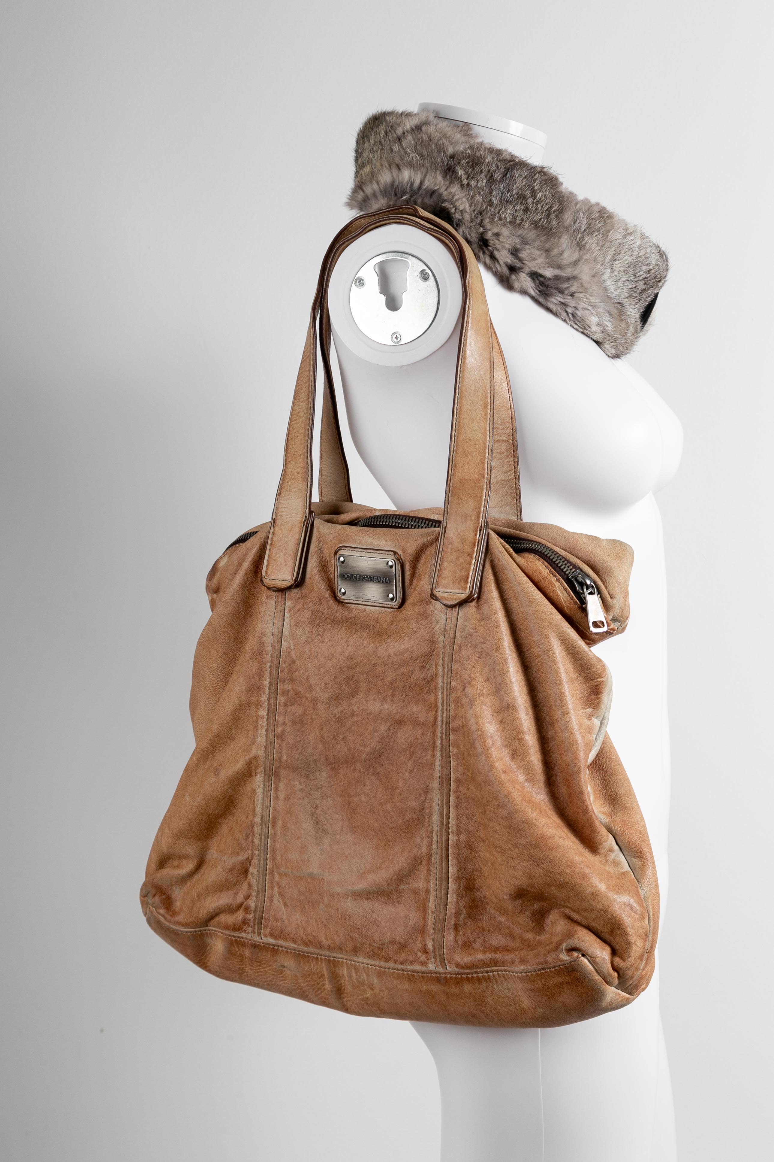 00S WASHED LEATHER TOTEBAG