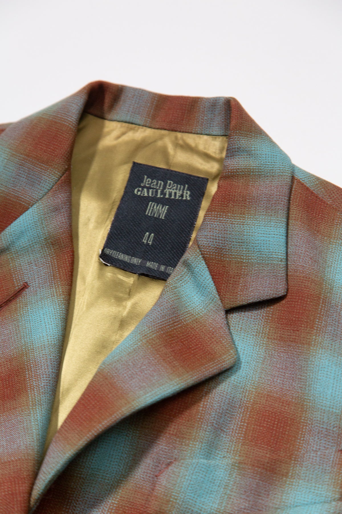 JEAN PAUL GAULTIER FW1991 RUST PLAID BLAZER